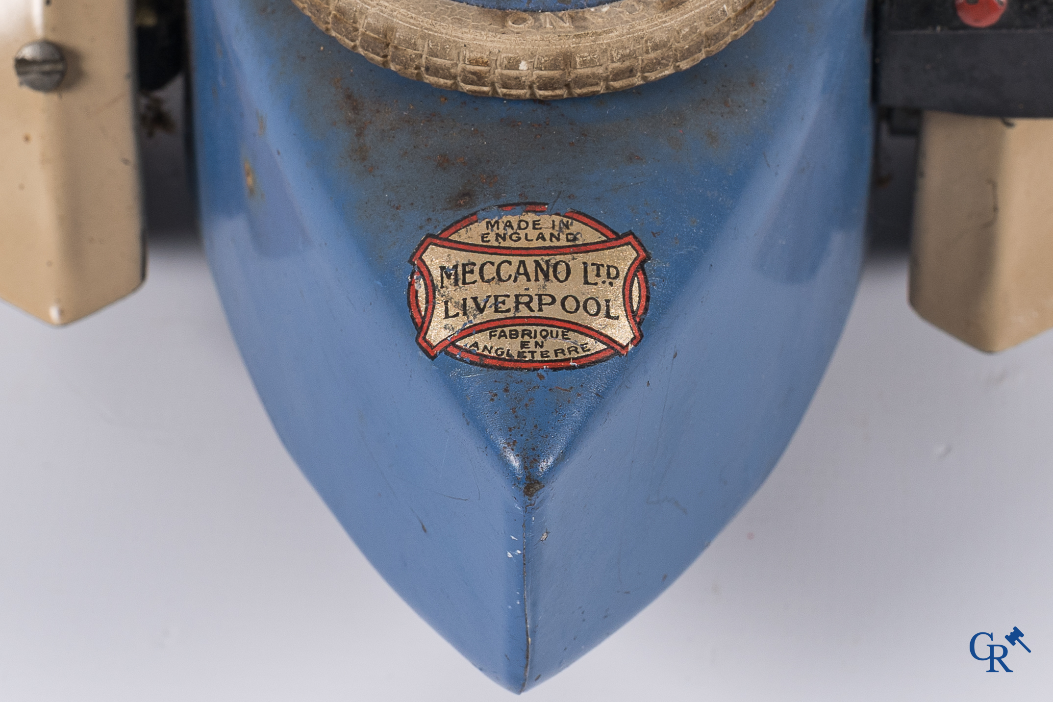 Old toys. Meccano No. 2 Constructor Car. Metal with winding mechanism. 1930's.