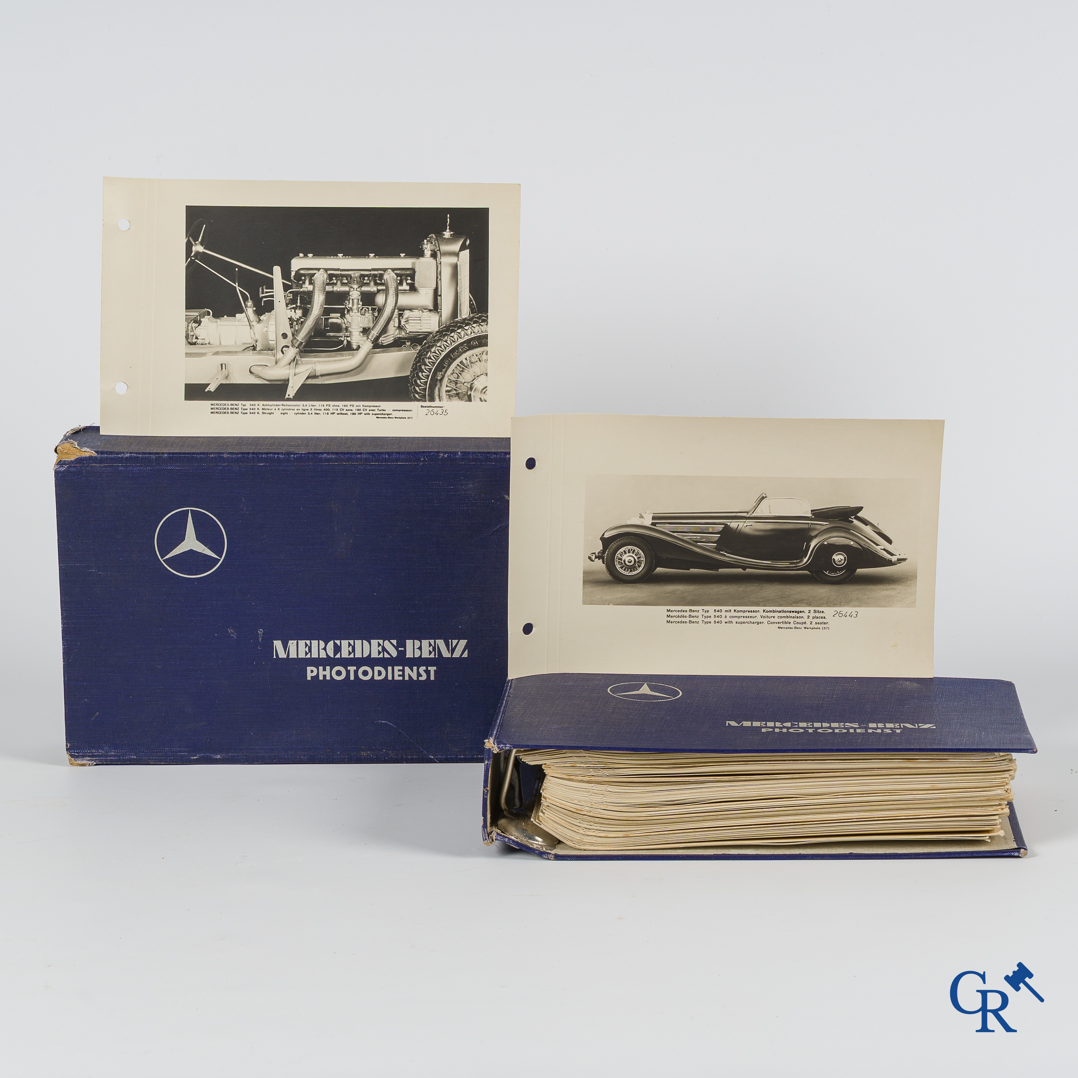 Mercedes-Benz Photodienst. Daimler-Benz A.G. Map met fotocollectie uit 1937. Afdeling Beeldmateriaal, Stuttgart.