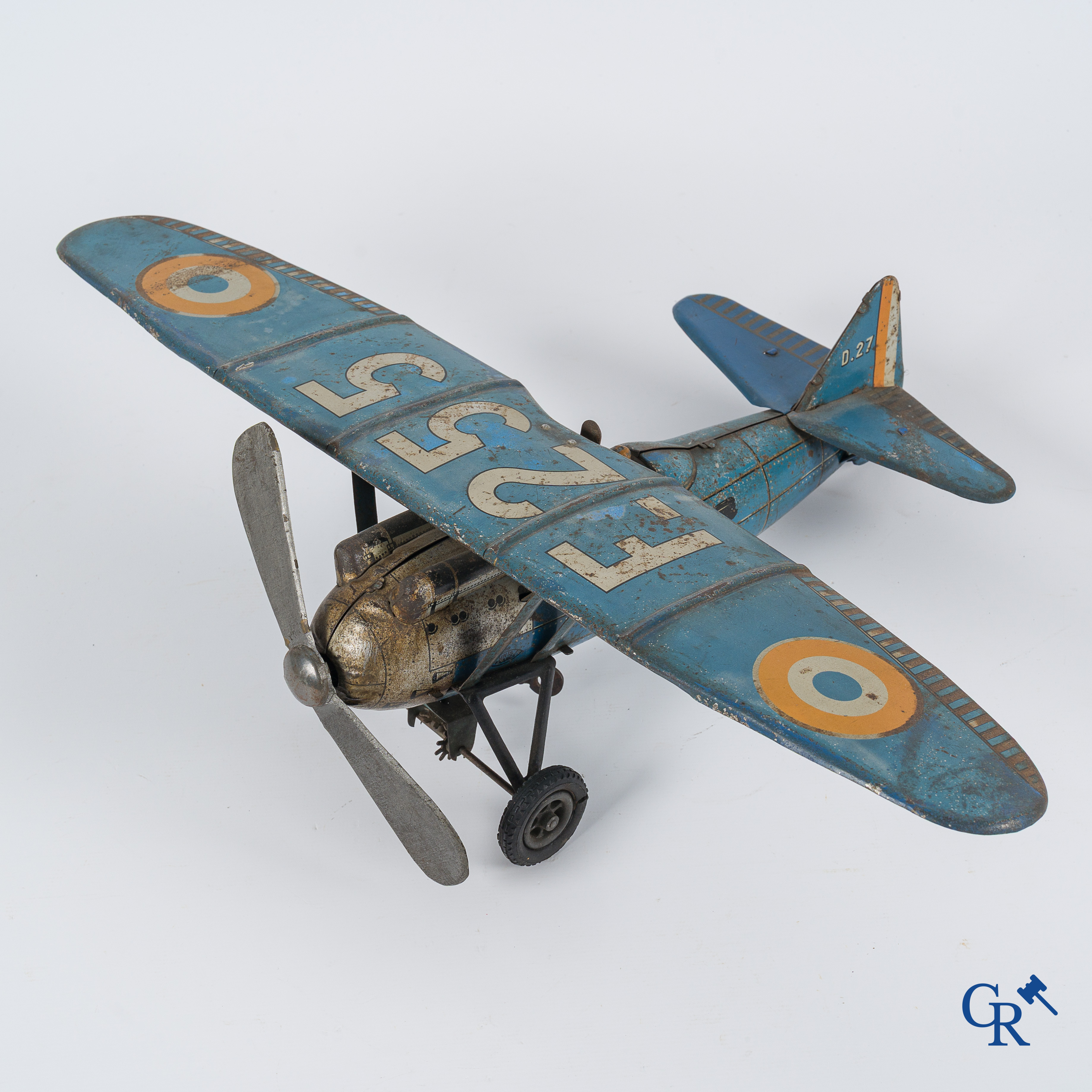 Old toys. Jep, Jouet de Paris. Airplane Dewoitine, rare blue version F.255 D.27. (1933-1941)