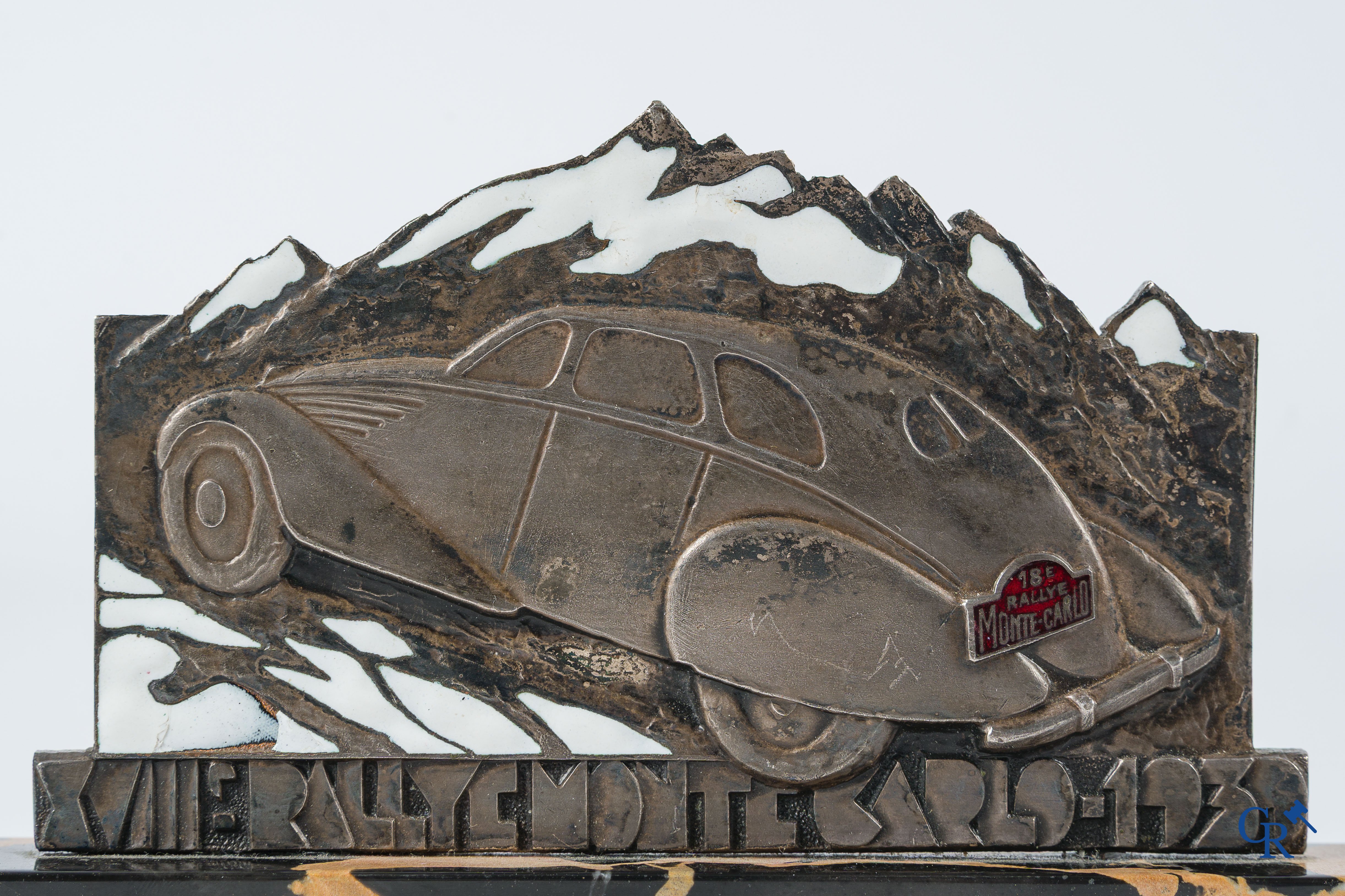 Automobilia. Original bronze trophy for the 18th Rally Monte Carlo 1939.