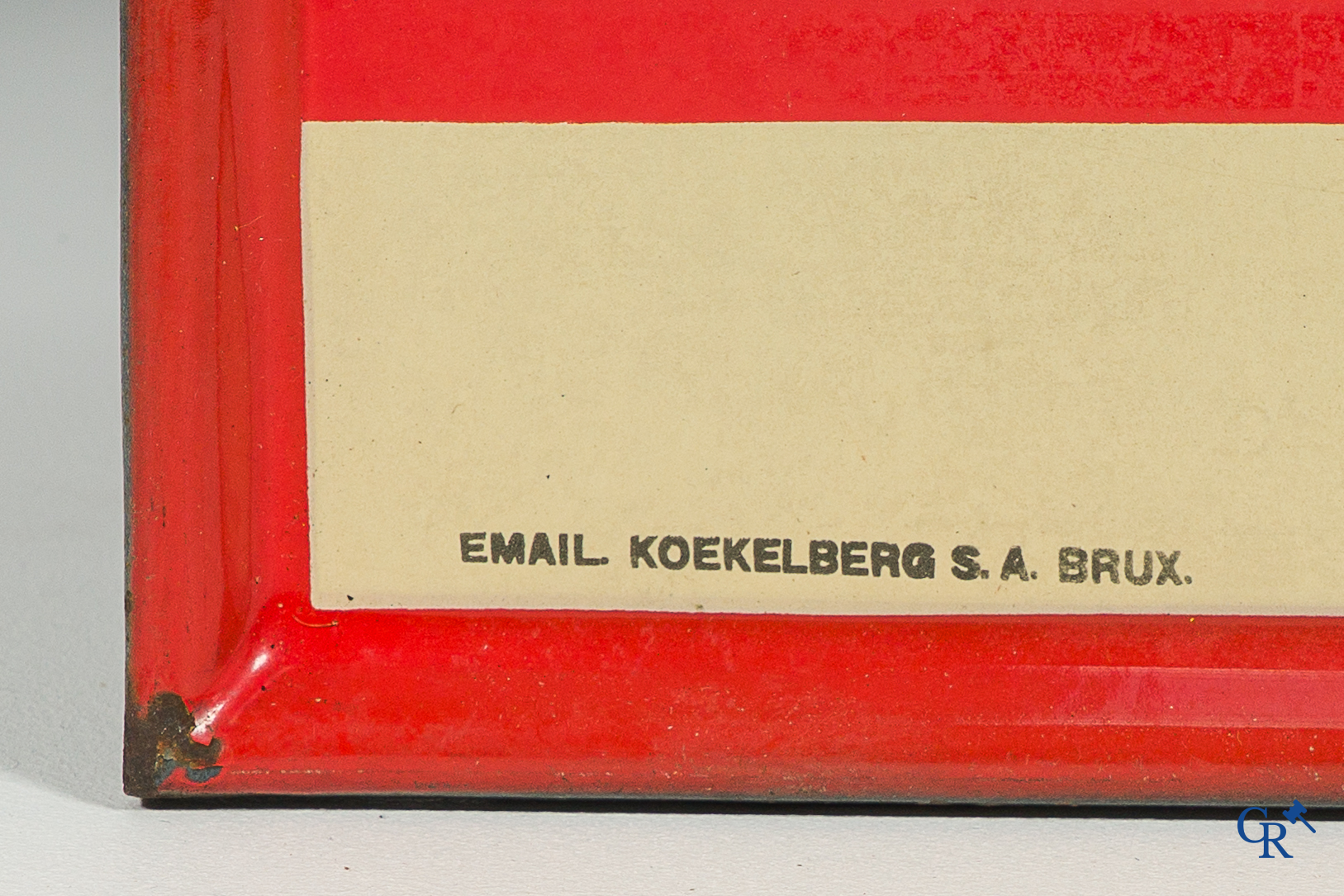 Speciale Das. Enamel advertising sign from 1954 for the Hougaerde Brewery. Emaillerie Koekelberg.
