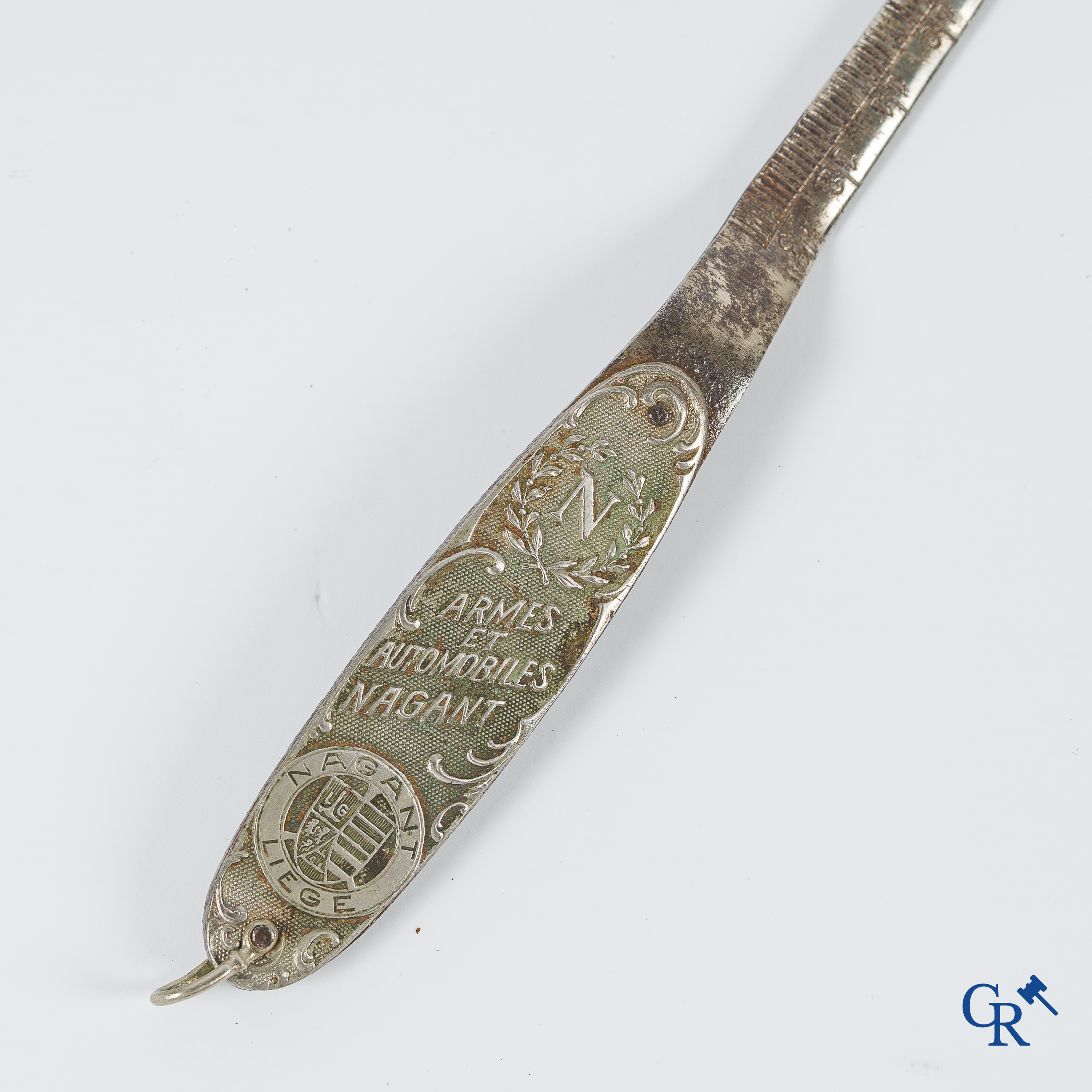 Automobilia. Automobiles et Armes Nagant-Liège. Publicity letter opener. Early 1920's.