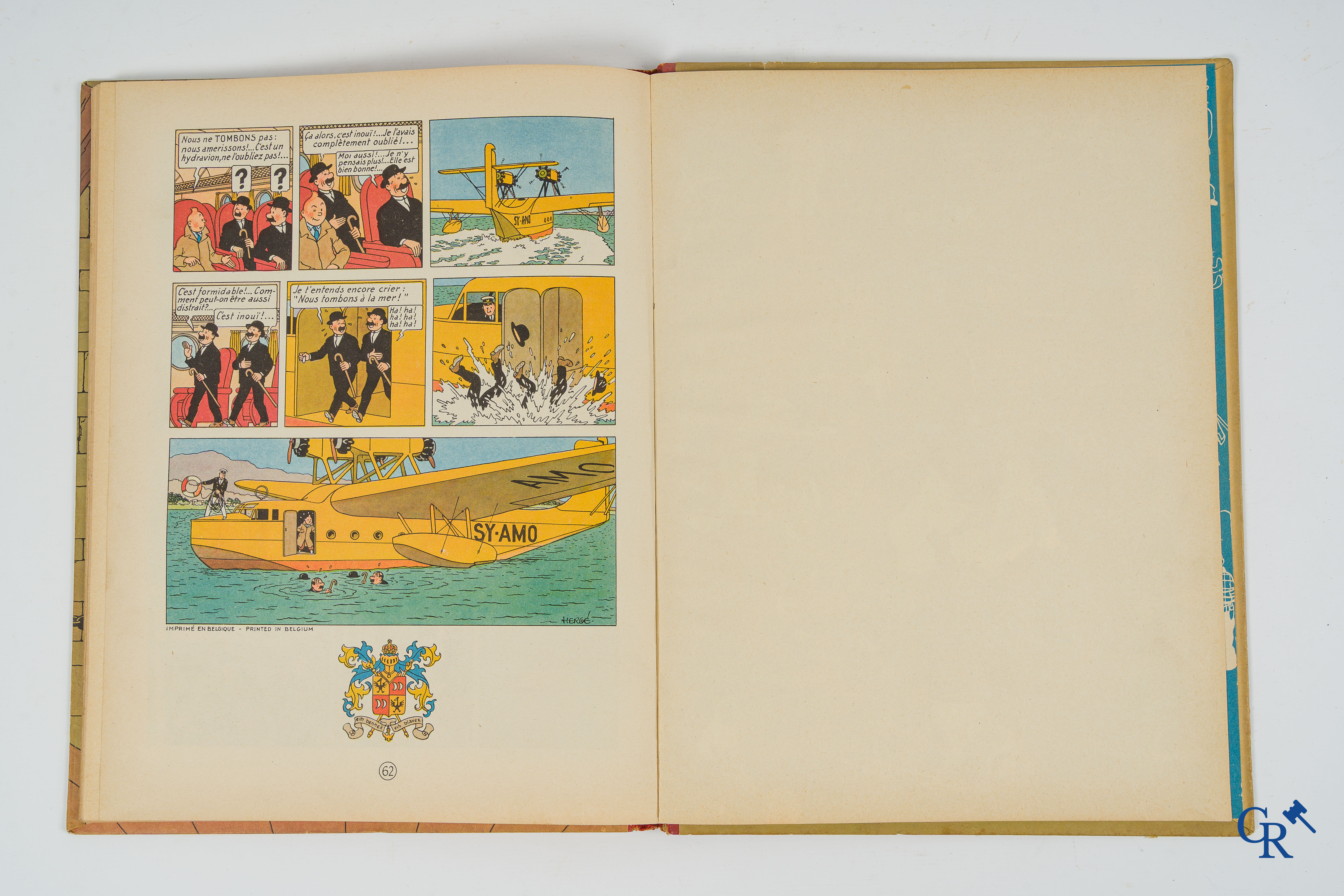 Hergé. Kuifje. Les aventures de Tintin. Le Sceptre d 'Ottokar. Comic strip. Casterman 1947. Imprimé en Belgique.