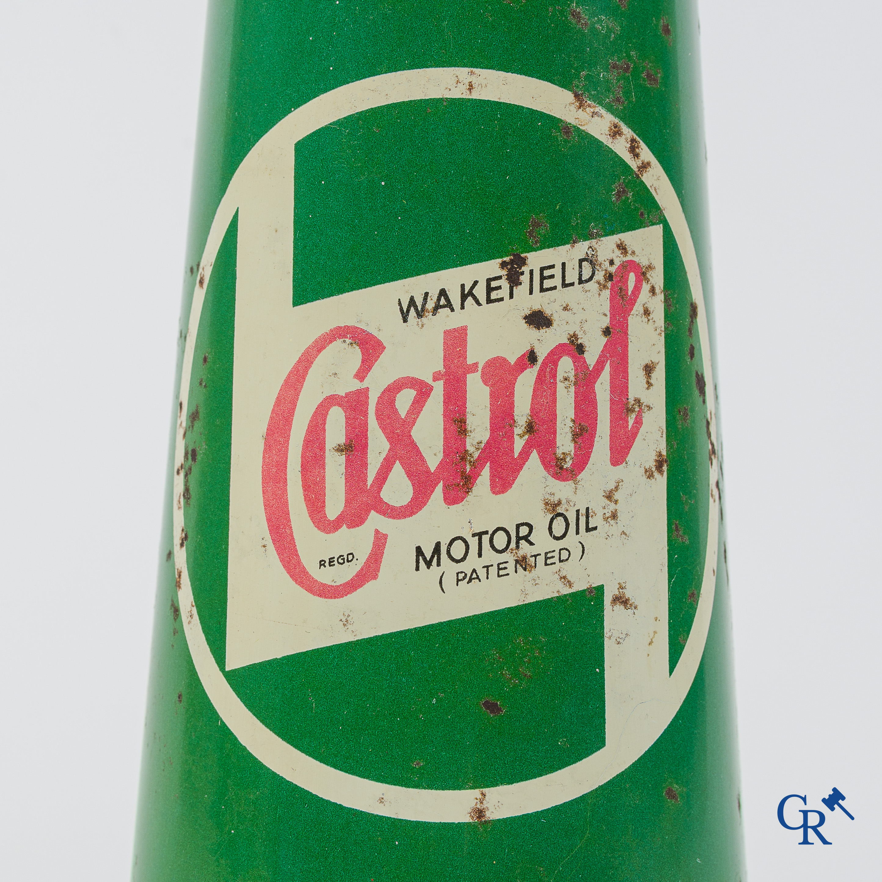 Castrol Motor Oil. Conical oil can 1 litre. The masterpiece in oils. 1940's.