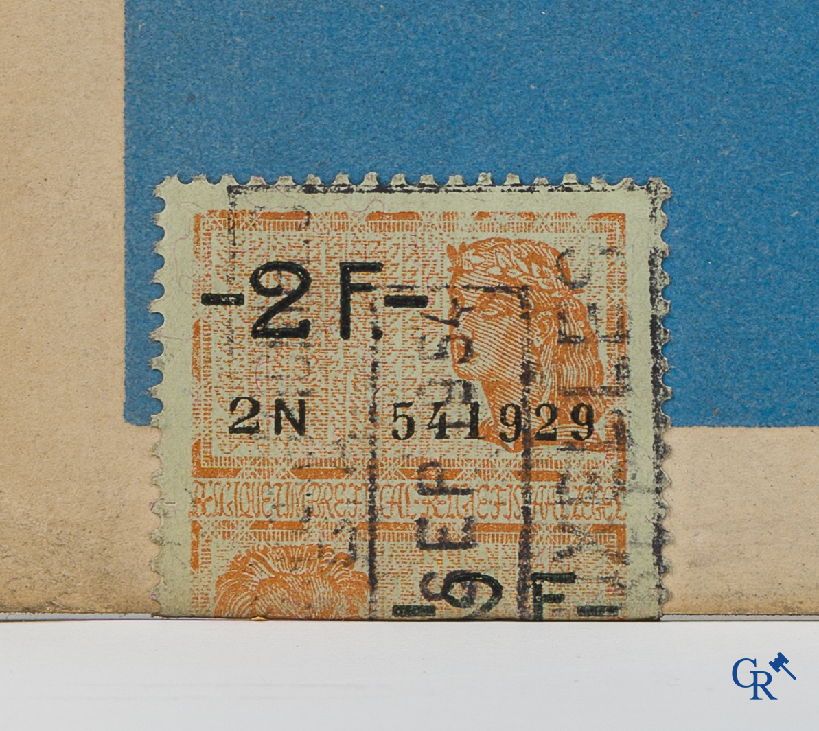 Francis Delamare (1895-1972) Double-sided and bilingual publicity cardboard for Thermic products.