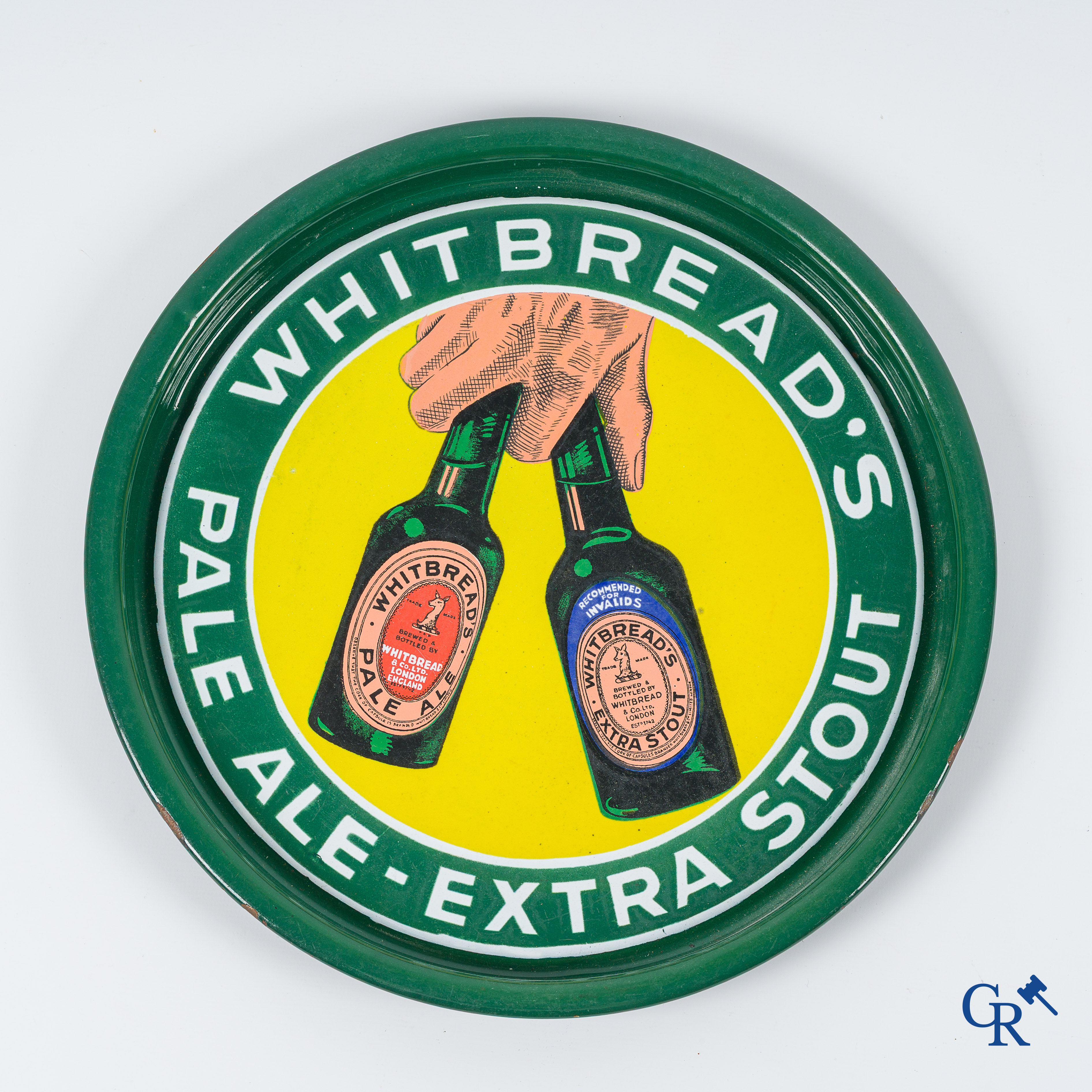 Whitbread's. Pale Ale-Extra Stout. Publicity tray in enamel. 1940's