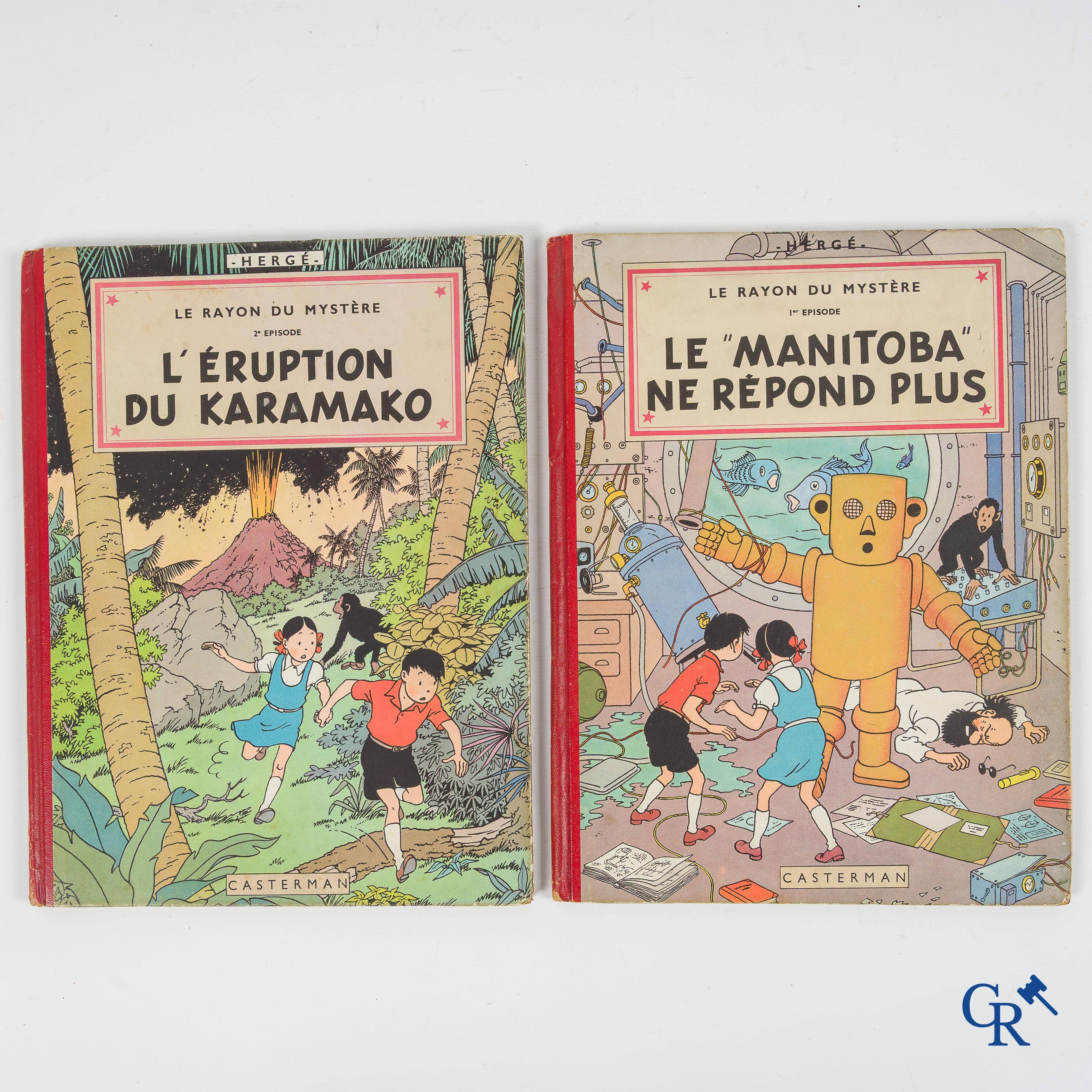 Hergé. Jo, Suus and Jokko. Le rayon du mystère. Le "Manitoba" ne répond plus en L'éruption du Karamako.