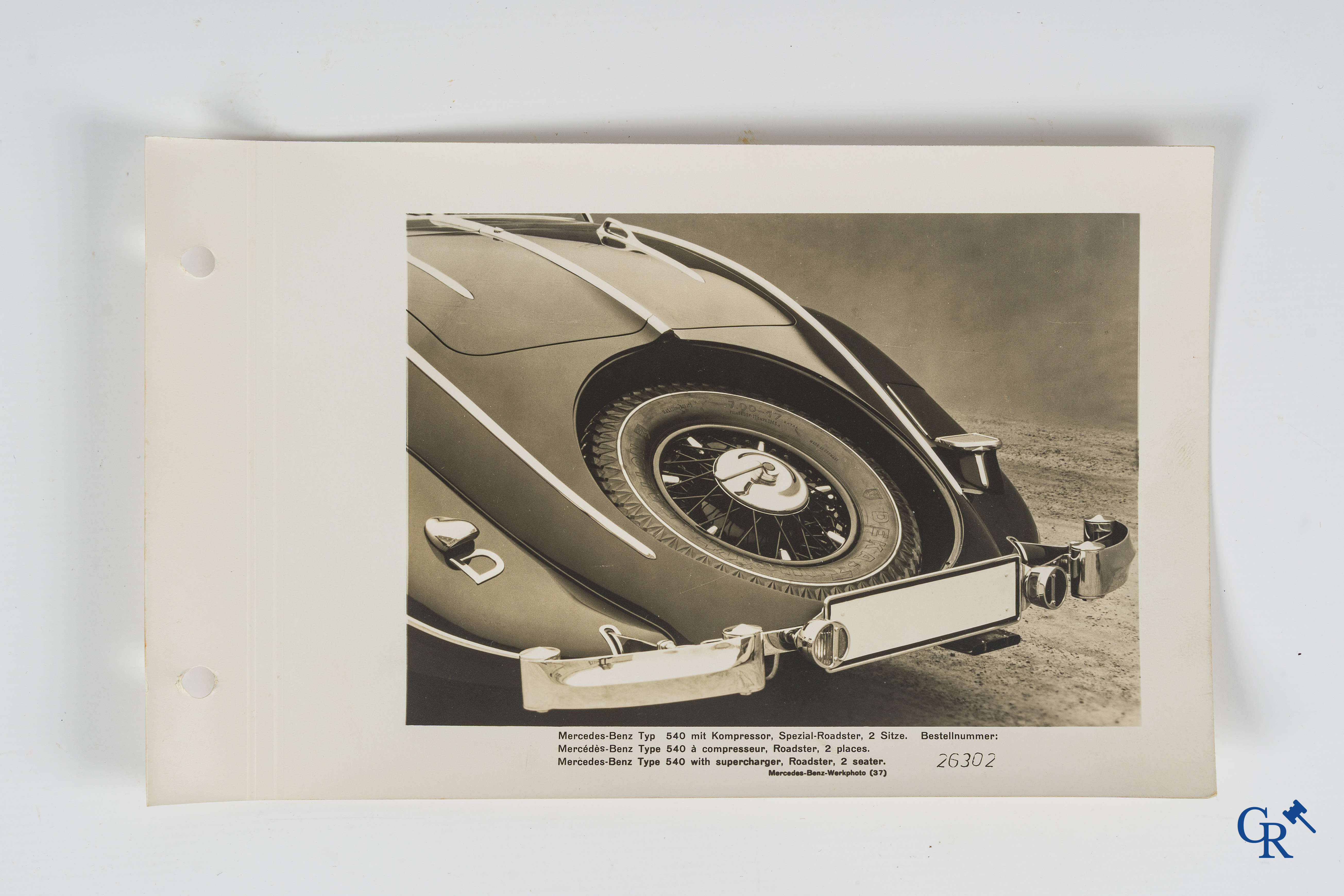 Mercedes-Benz Photodienst. Daimler-Benz A.G. Map with photo collection from 1937. Visual Department, Stuttgart.