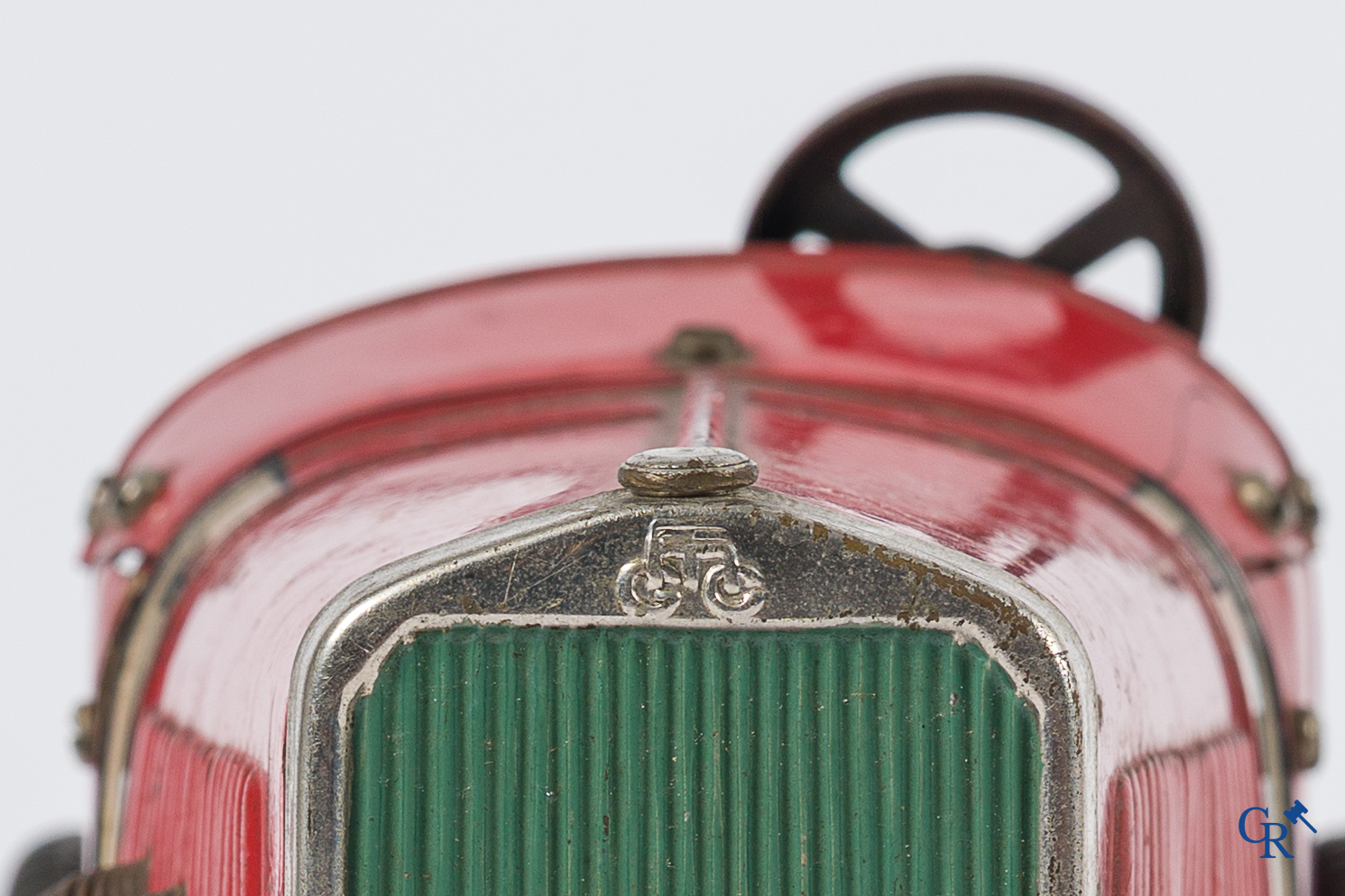 Märklin. Old toys. Original wind-up Mercedes model car in painted tin. 1930's.