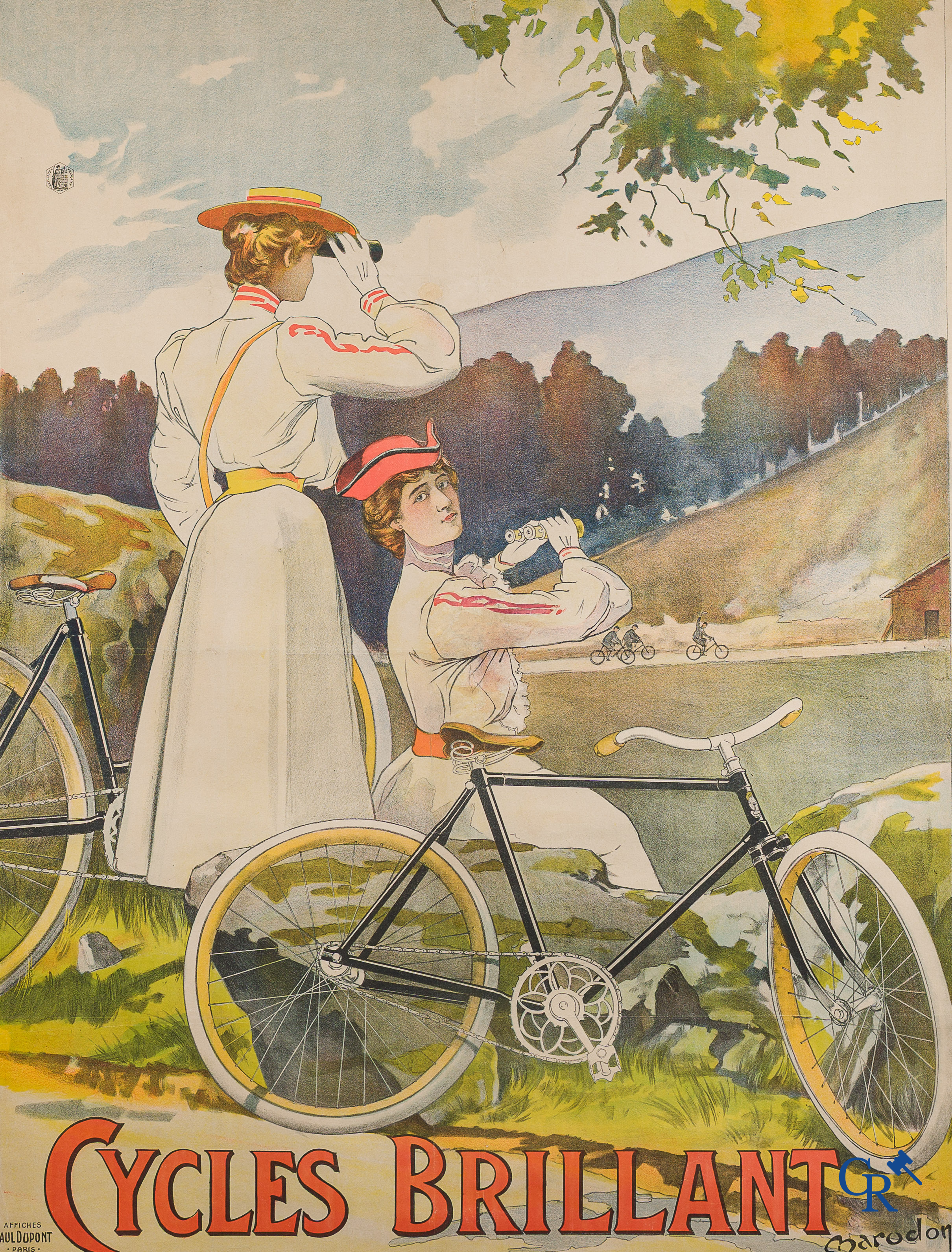 Cycles Brilliant. Publicity poster for the bicycles Brilliant. Design by Maurice Marodon. Belle Epoque, circa 1900.