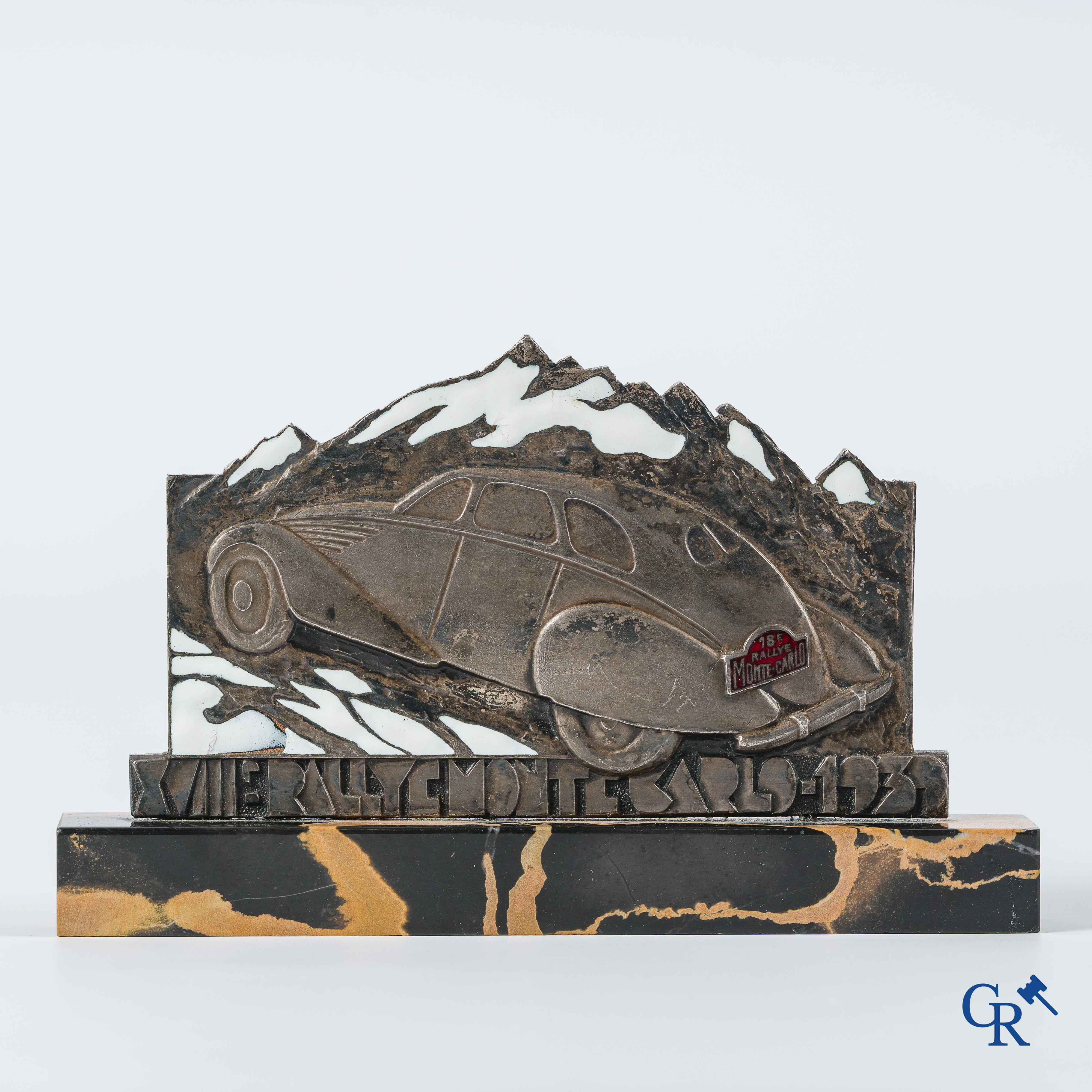 Automobilia. Original bronze trophy for the 18th Rally Monte Carlo 1939.