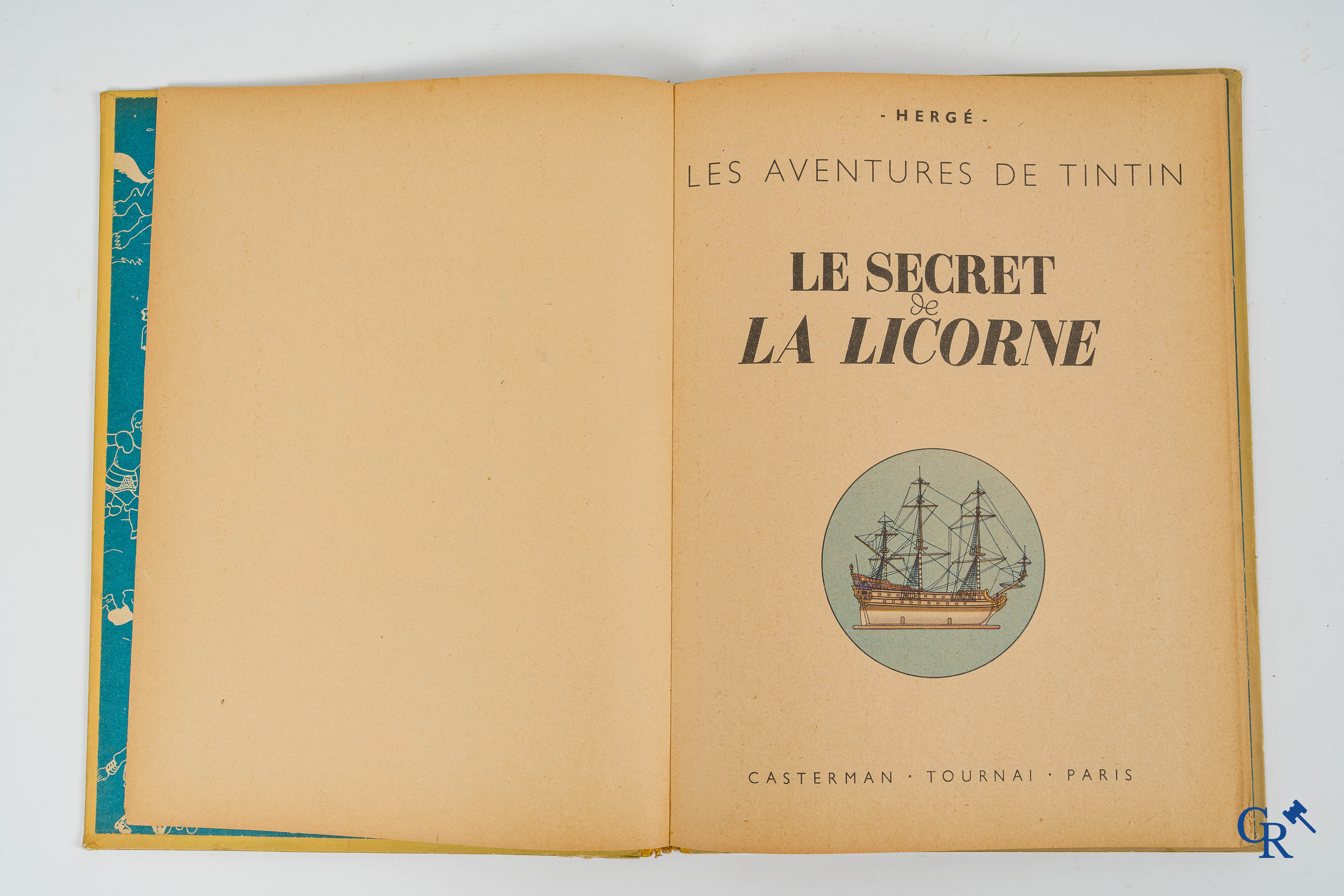Hergé. Kuifje. Les aventures de Tintin. Le Secret de la licorne. Comic strip. Casterman 1946. Imprimé en Belgique.
