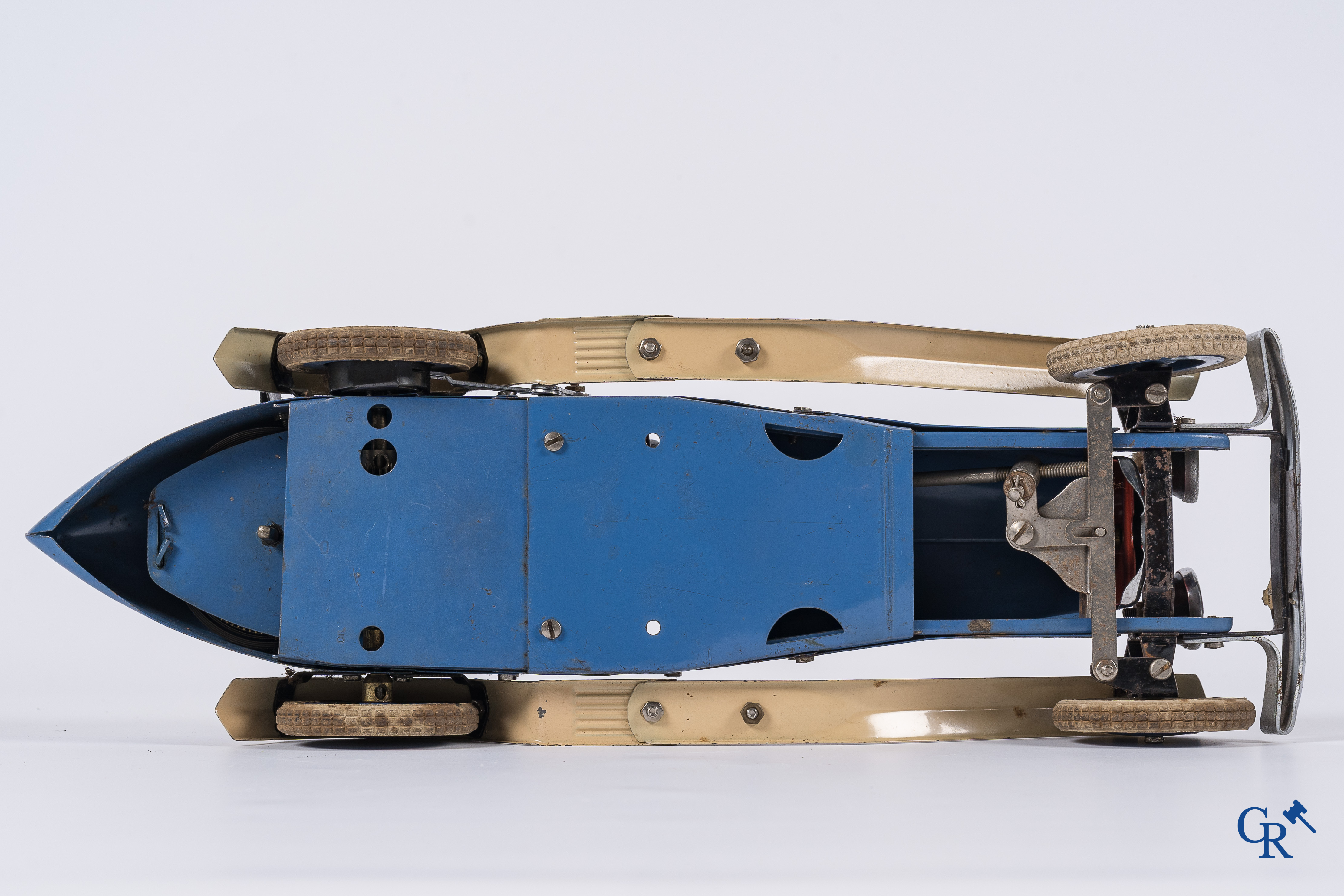 Old toys. Meccano No. 2 Constructor Car. Metal with winding mechanism. 1930's.