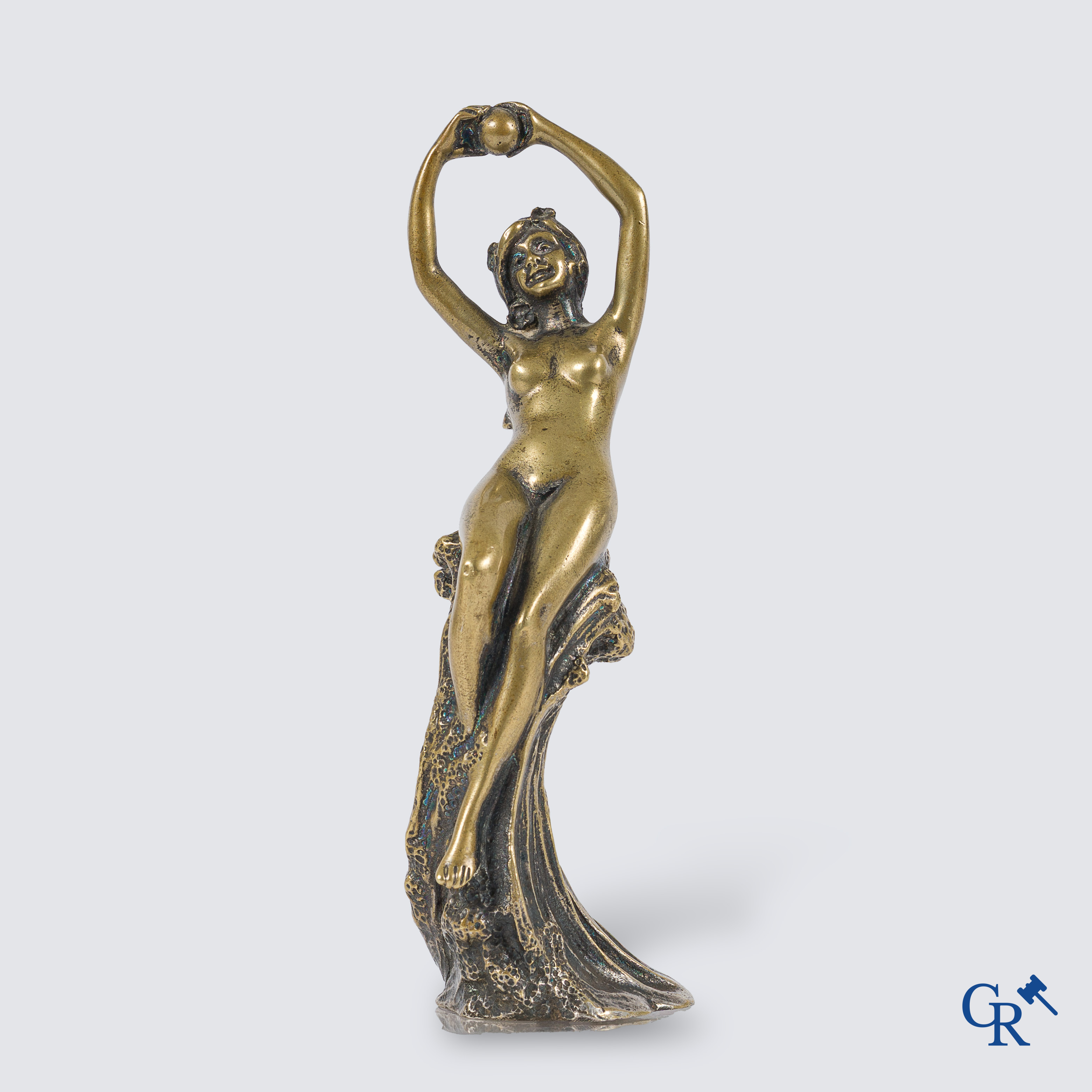 Automobilia. A silver-plated bronze automobile mascot. Circa 1920-1930.