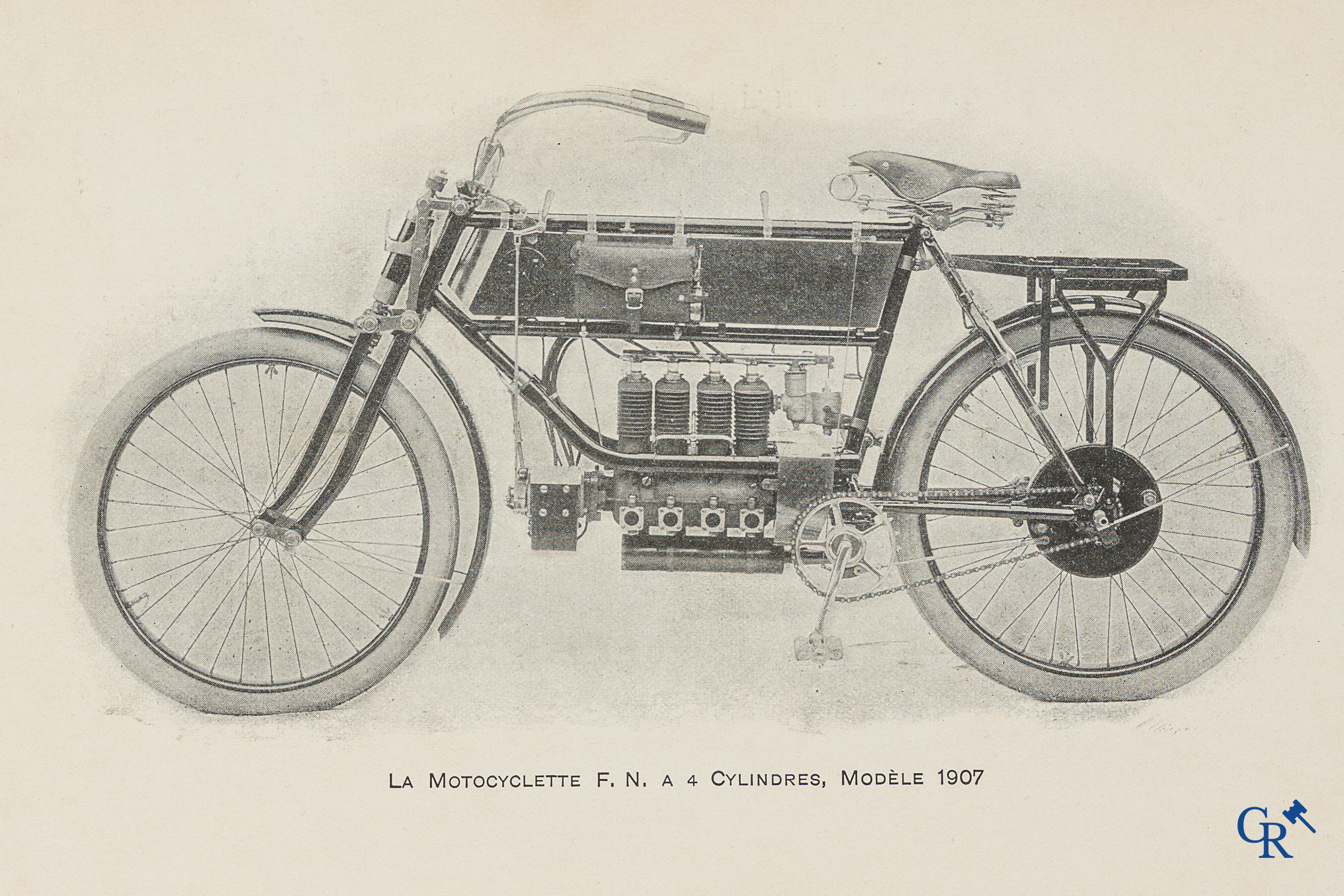 FN. Fabrique Nationale. Publicity leaflet-manual for the 4 cylinder motorcycle F.N., model 1907.