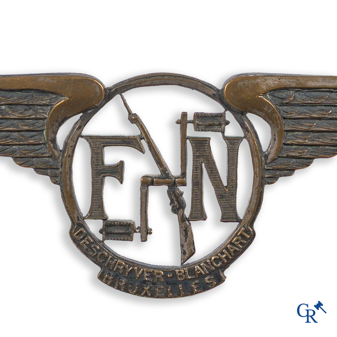 Fabrique Nationale de Herstal. FN. Grille emblem of Deschrijver-Blanchart in Bruxelles. Circa 1910-1920.