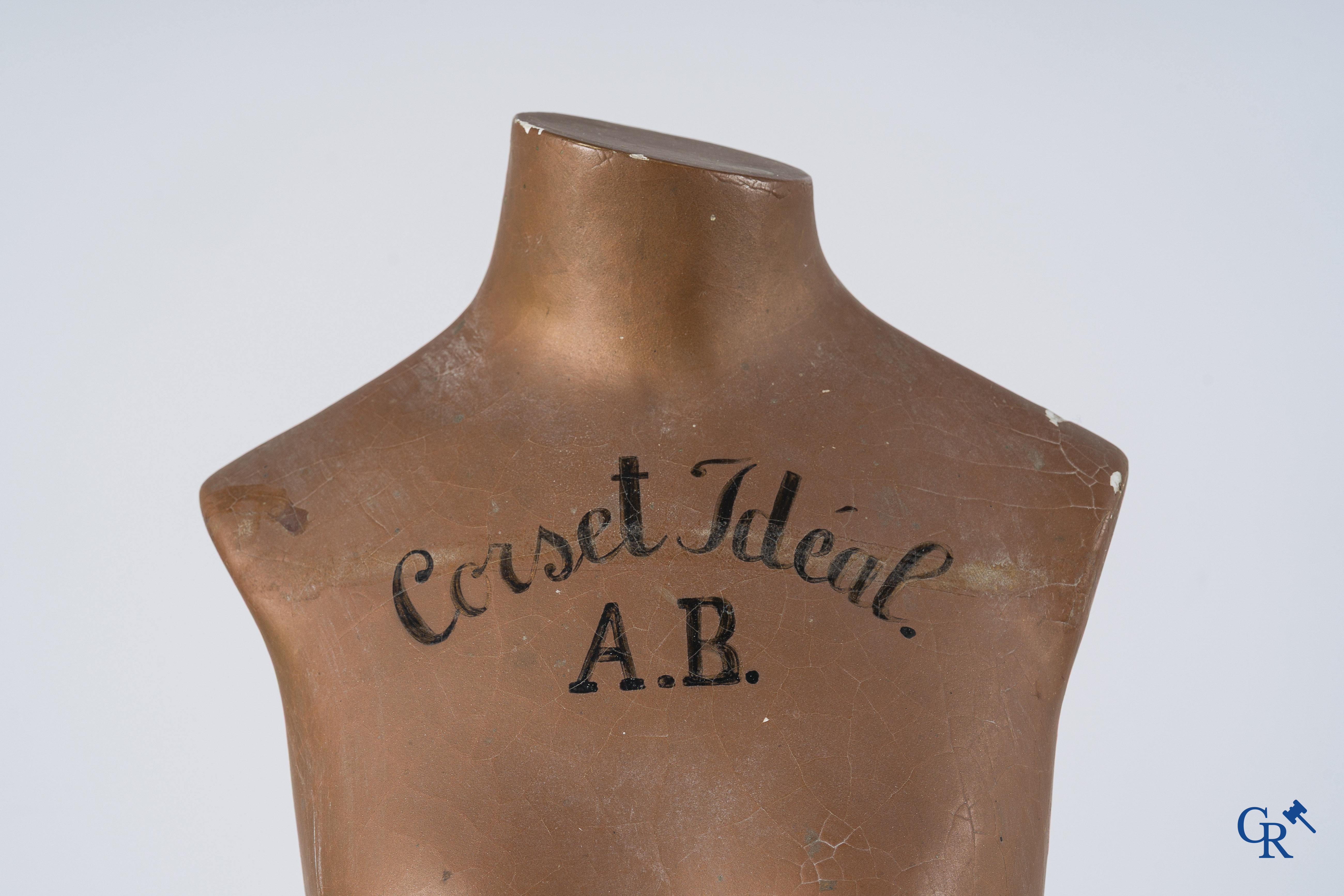 Corset Idéal A.B. Publicity bust for lingerie from the French brand Auguste Bain. 1930's.