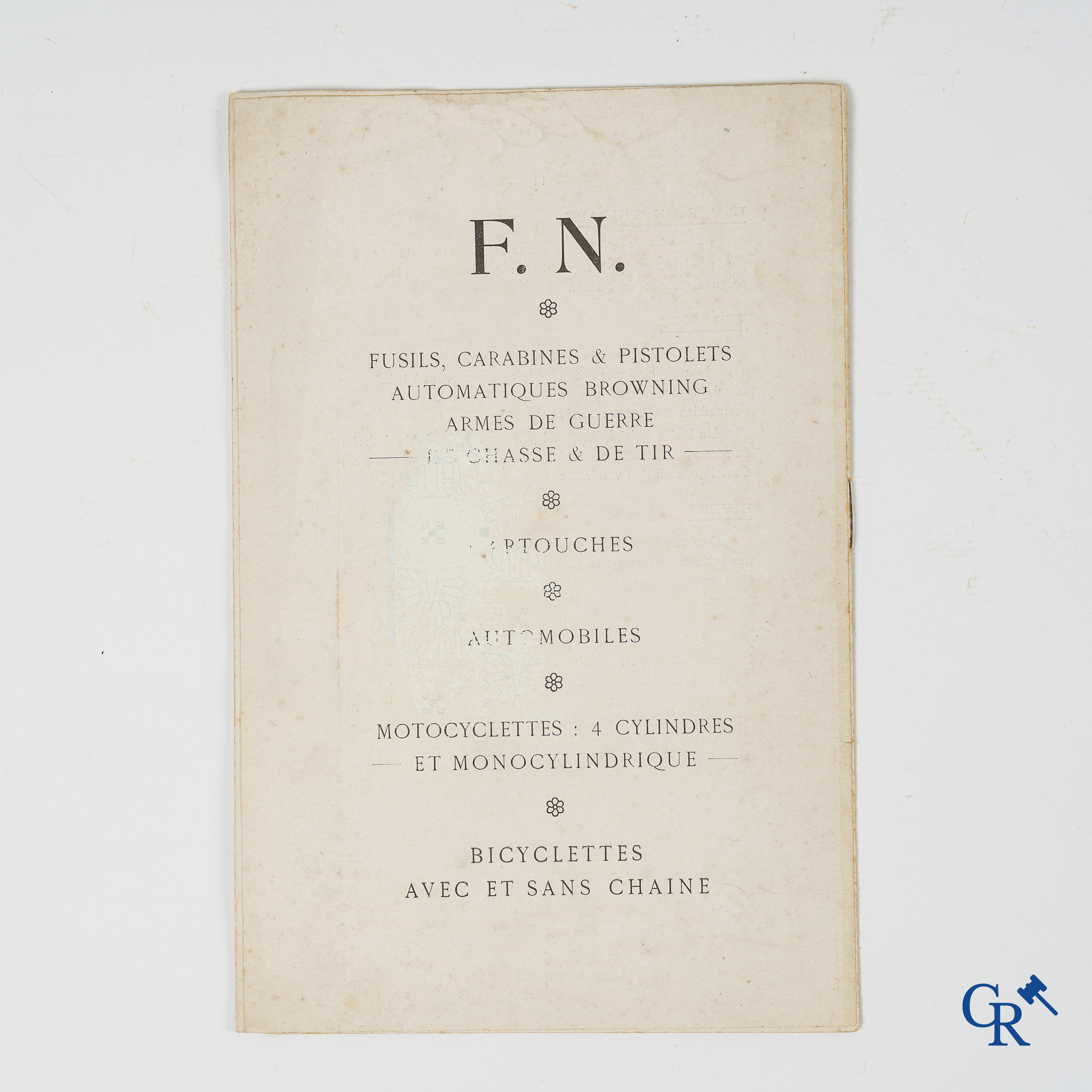 FN. Fabrique Nationale. Publiciteitsfolder voor het nieuwe model, lichte motorfiets met 2 versnellingen uit 1909.