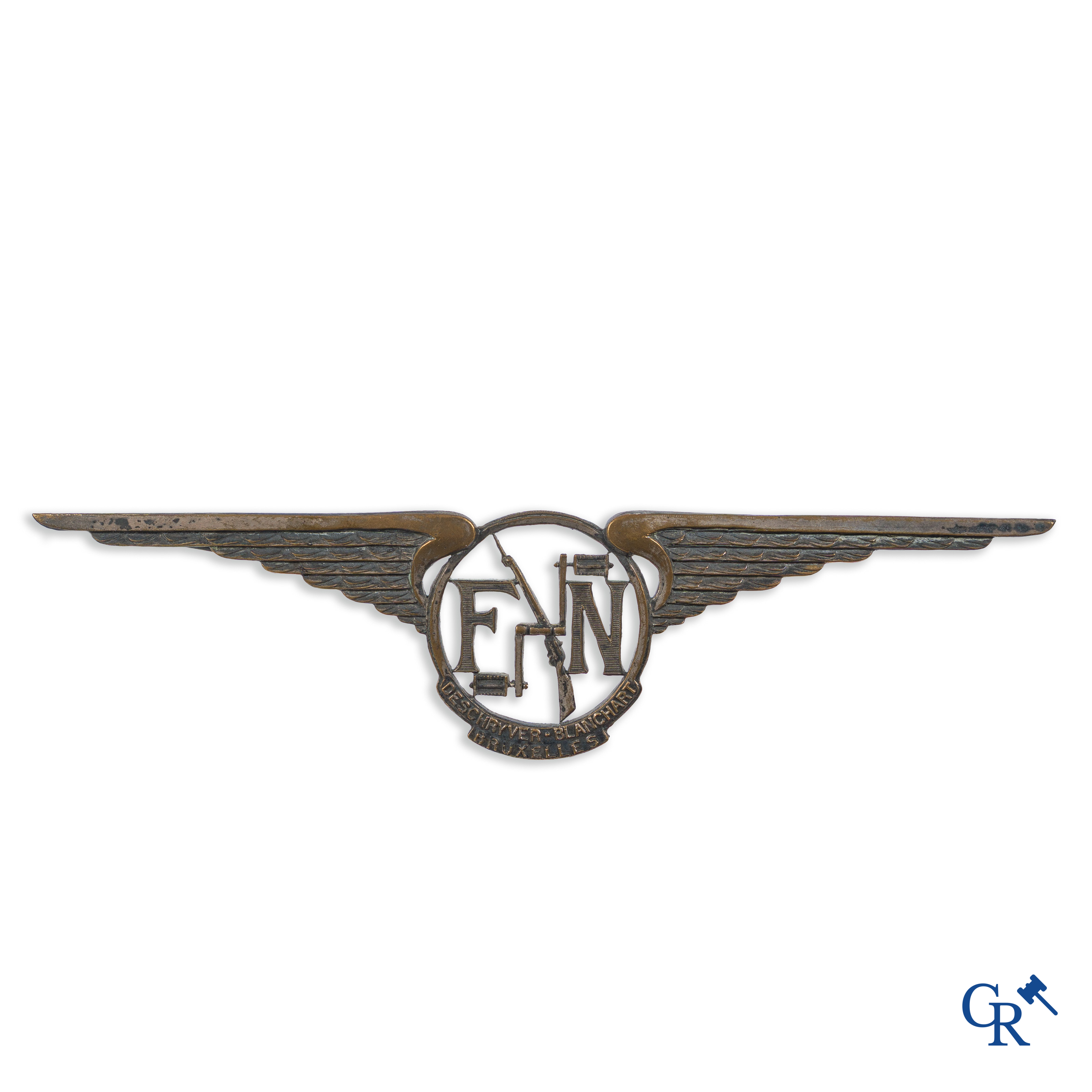 Fabrique Nationale de Herstal. FN. Grille embleem van Deschrijver-Blanchart te Bruxelles. Circa 1910-1920.