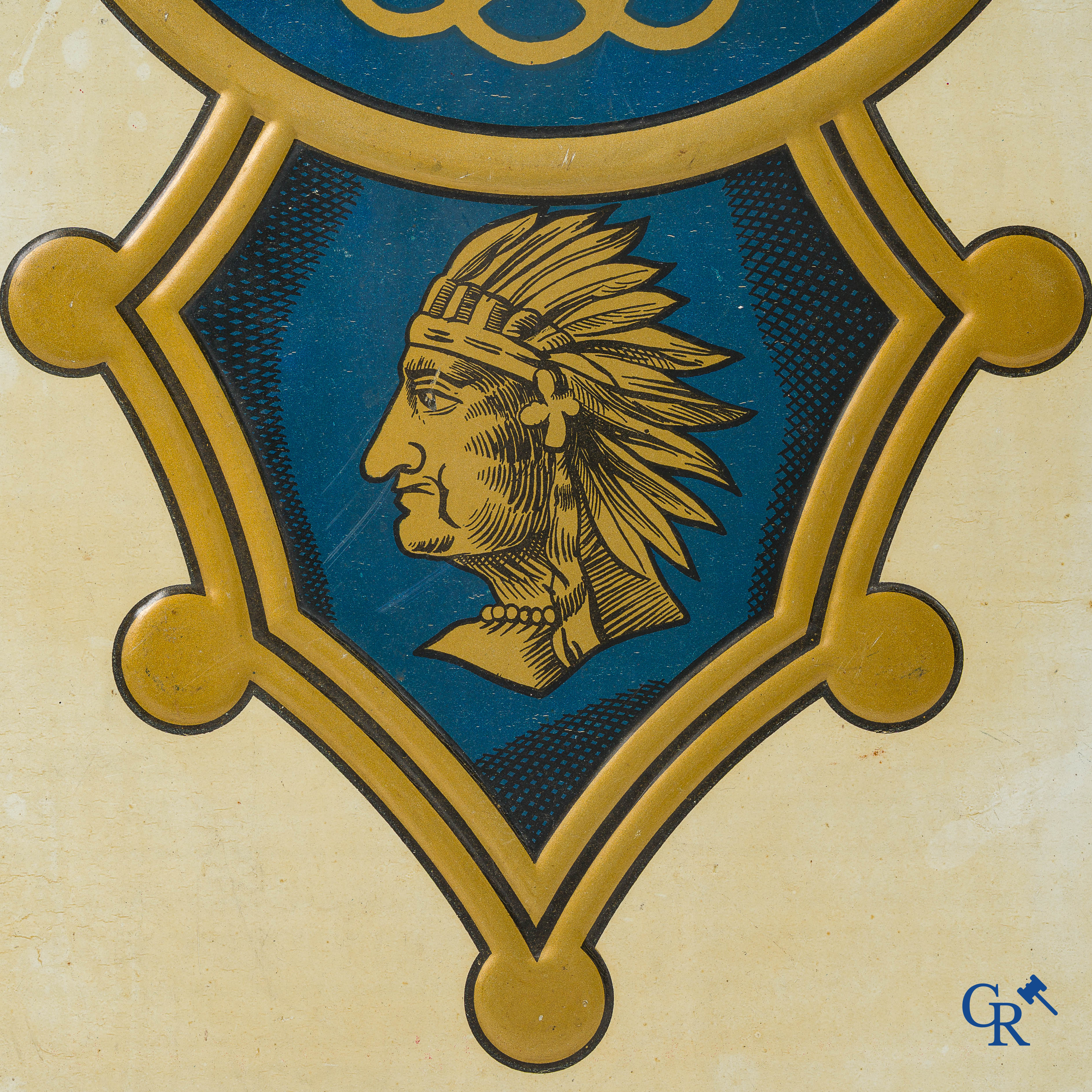 Cycles Teddy, Publicity sign in painted metal for the French bicycle brand Teddy, circa 1910-1920.