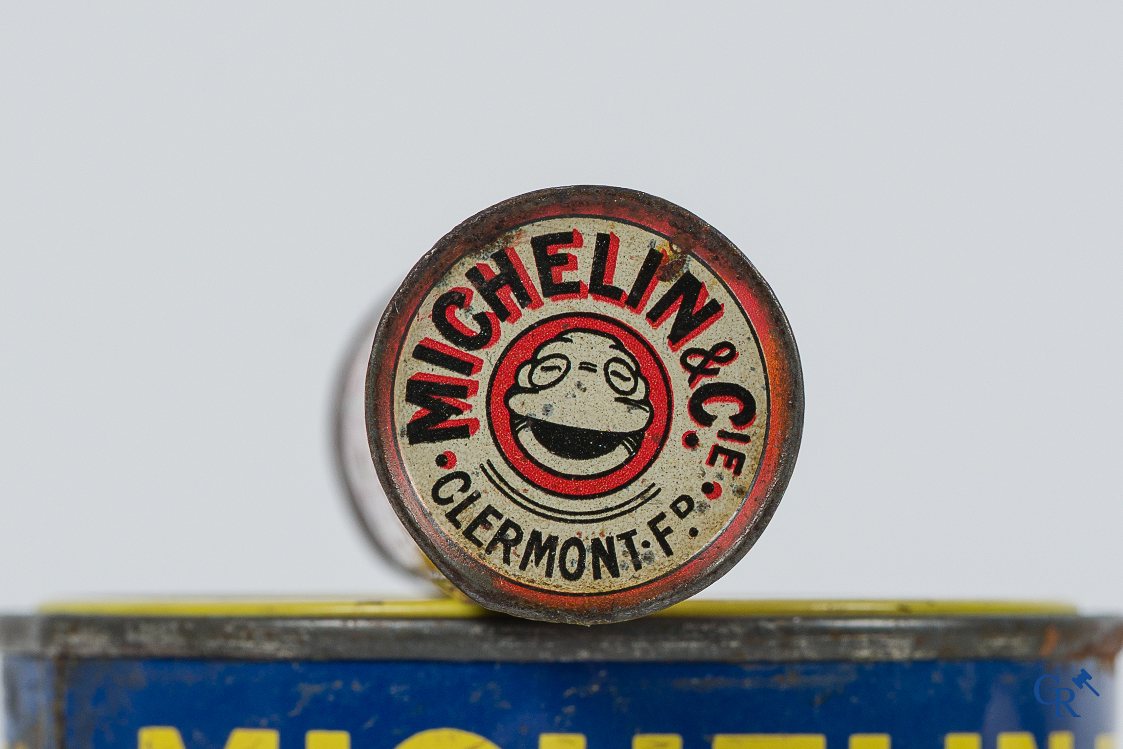 Michelin. Lot Michelin tin boxes circa 1900 and others. Code Naviger, Panelle, Bidendum measuring instrument.