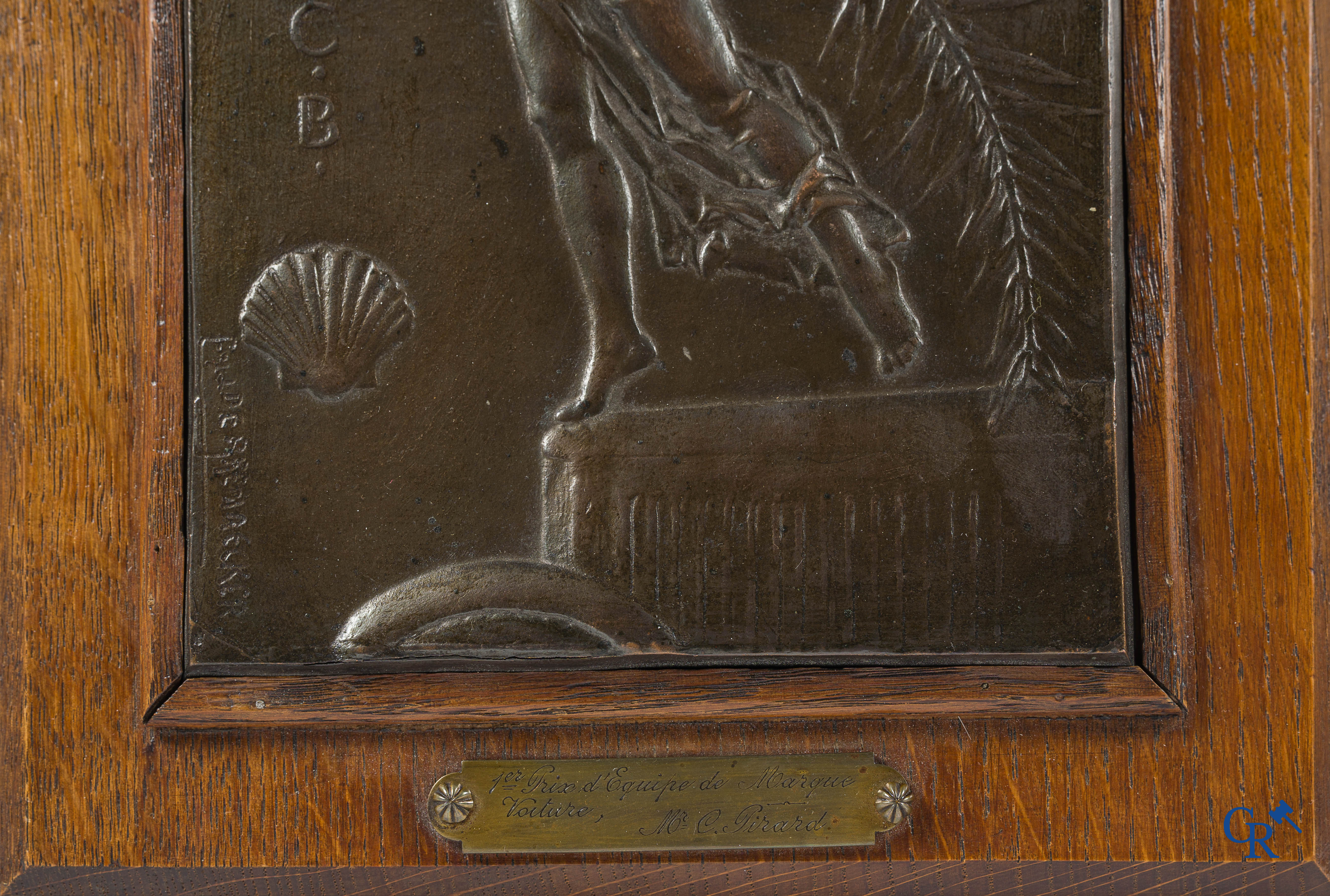 Automobilia. Car rally trophy for the Rally Europe - Nice - Liège of 1930, organized by Shell and the R.A.C.B.