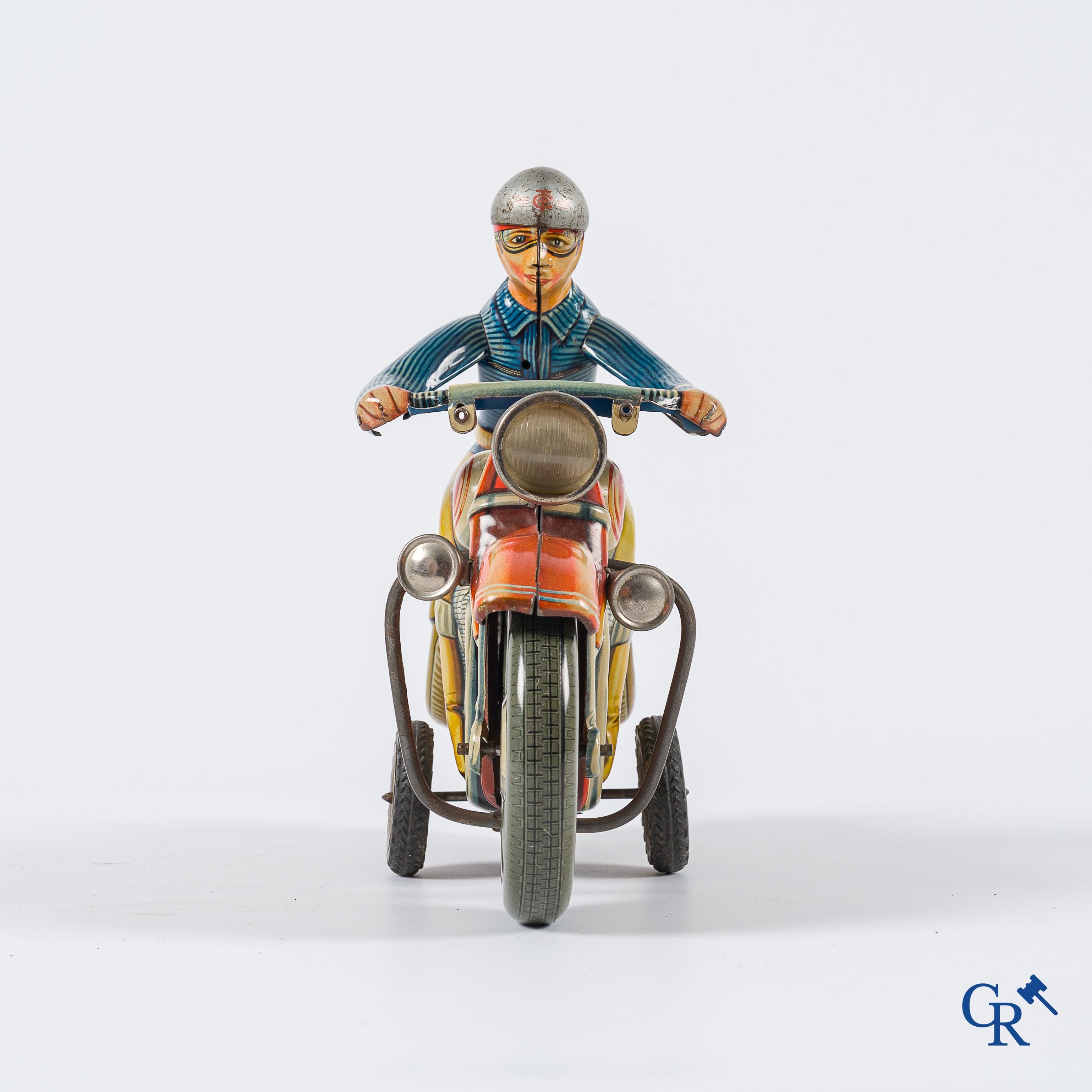 Old toys. Tipco, Western Germany. Motorcycle in painted tin. 1950's.