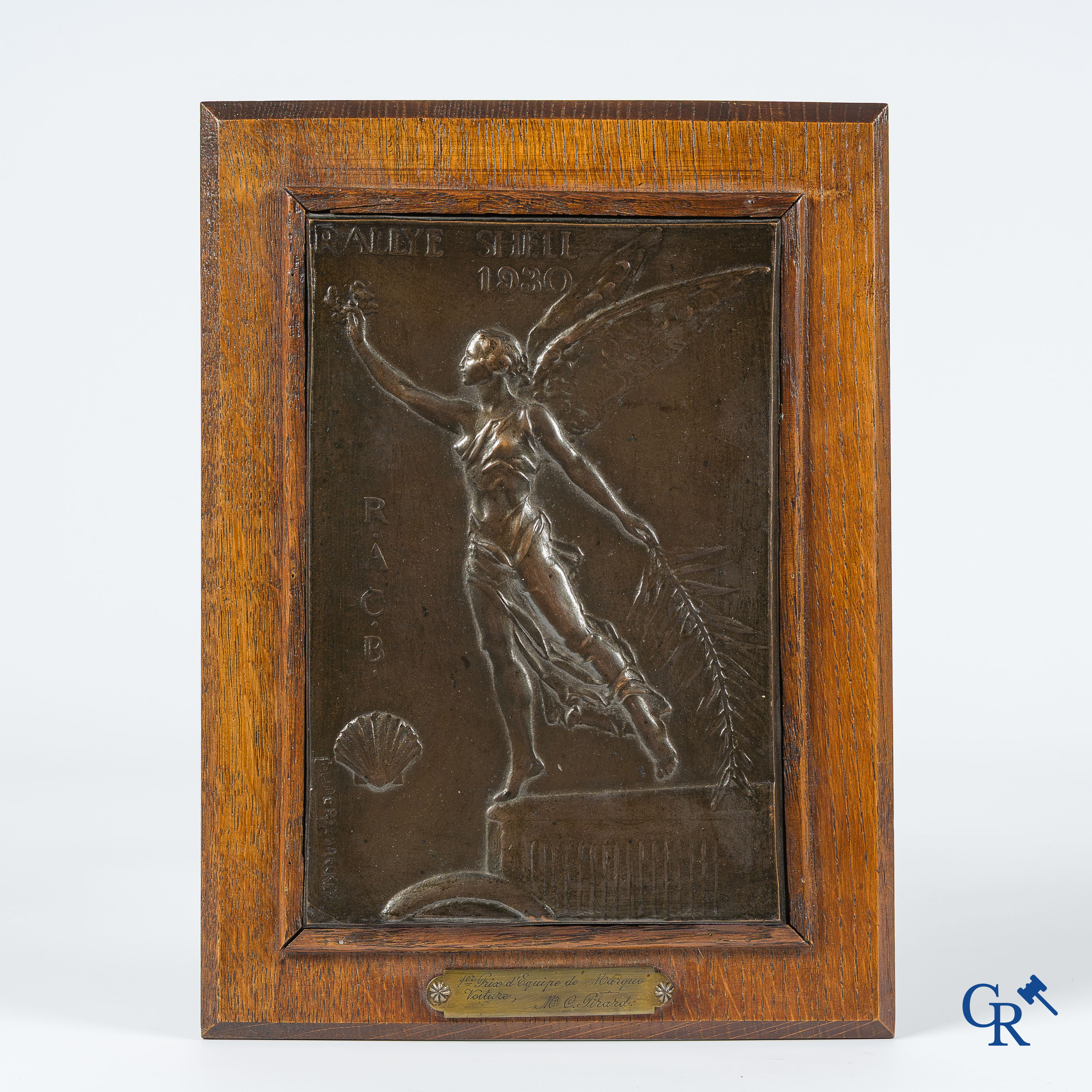 Automobilia. Car rally trophy for the Rally Europe - Nice - Liège of 1930, organized by Shell and the R.A.C.B.
