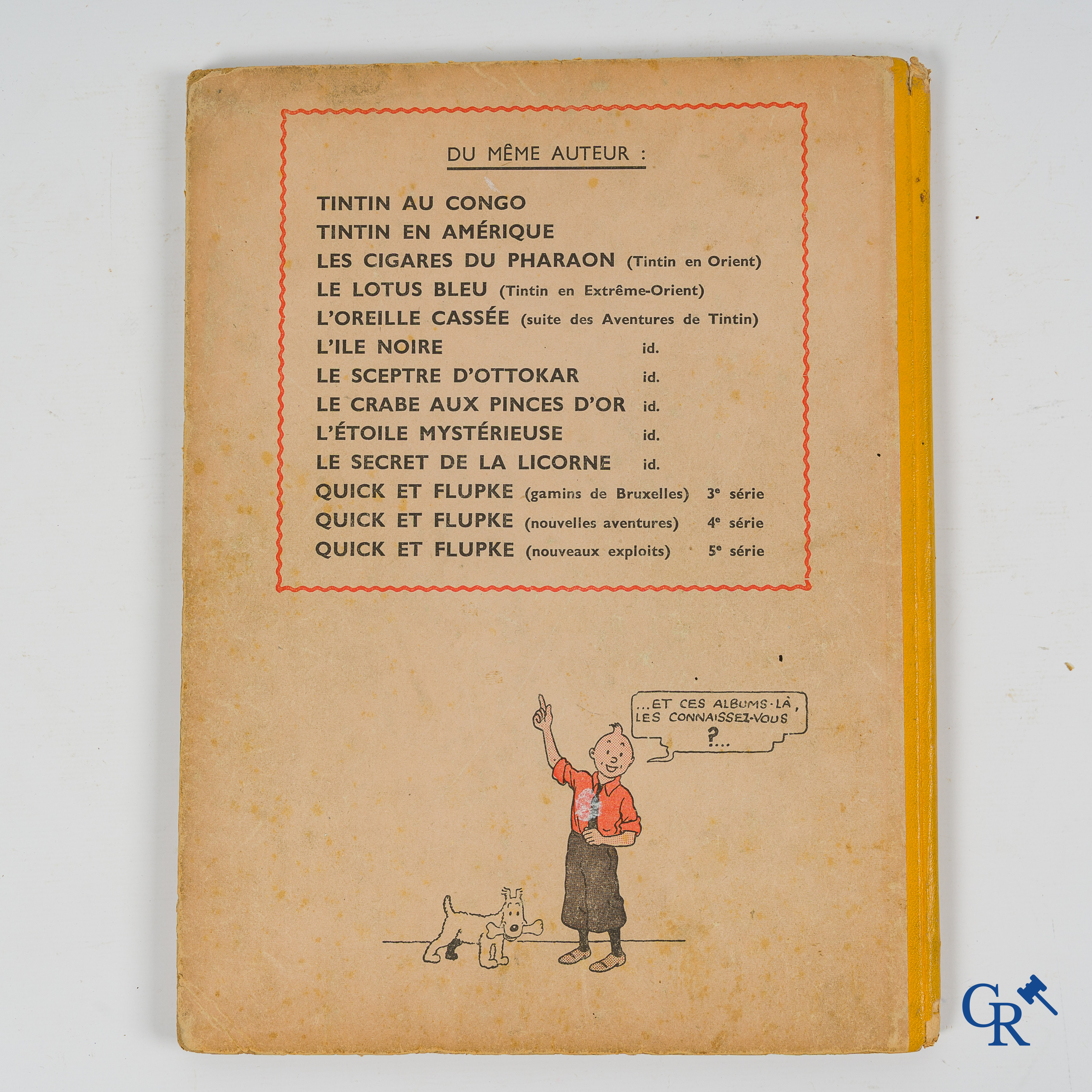 Hergé. Kuifje. Les aventures de Tintin. L'oreille cassée. Comic strip. Casterman. Imprimé en Belgique.