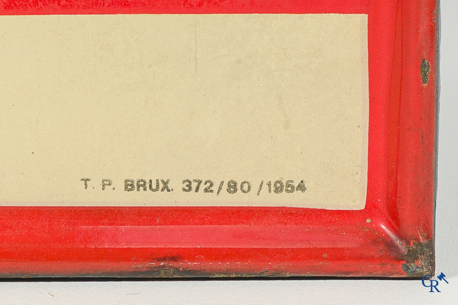 Speciale Das. Enamel advertising sign from 1954 for the Hougaerde Brewery. Emaillerie Koekelberg.