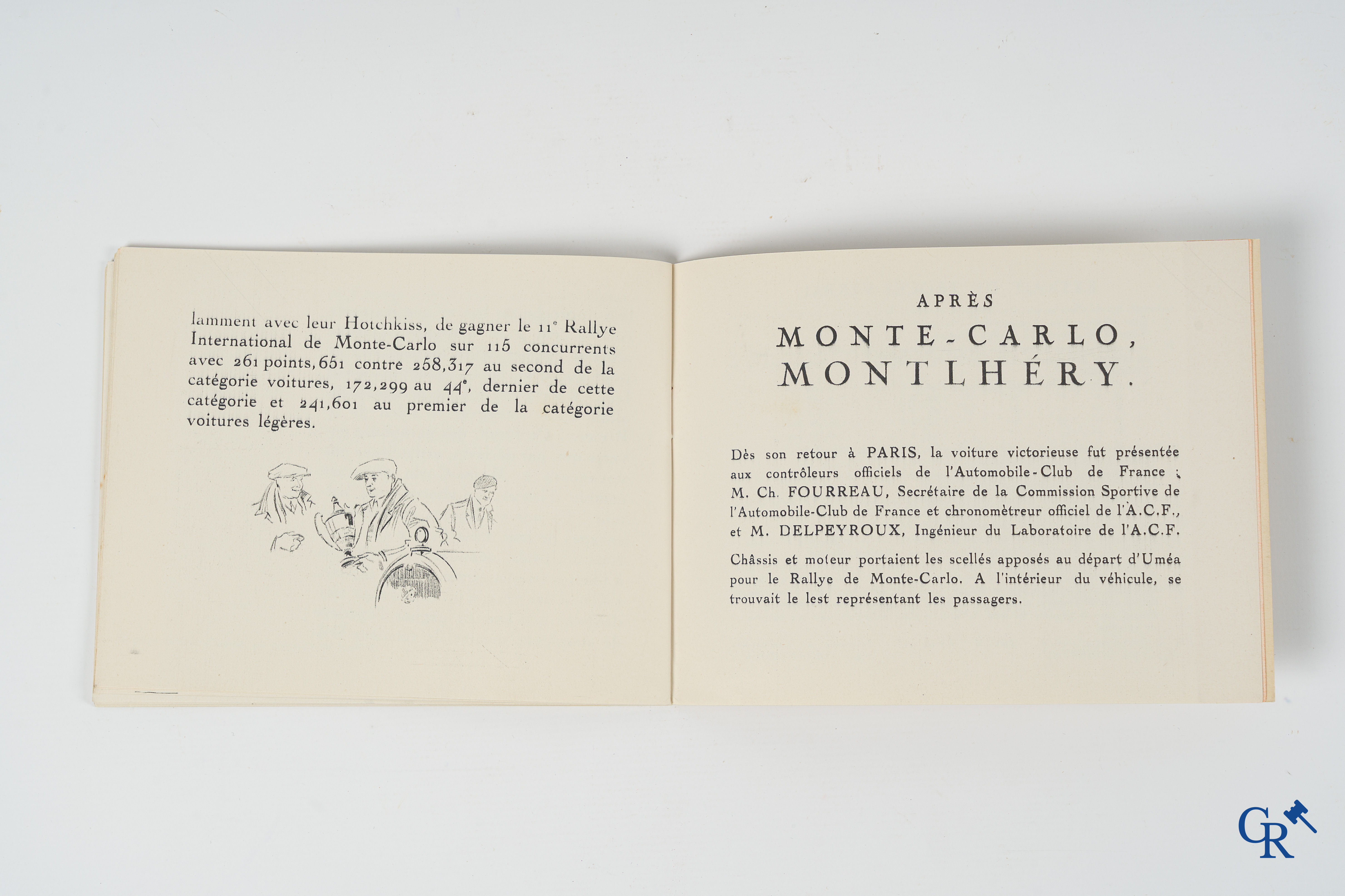 Geo Ham, Georges Hamel (1900-1972) for Hotchkiss. Description of the Monte Carlo Rally, 1932.