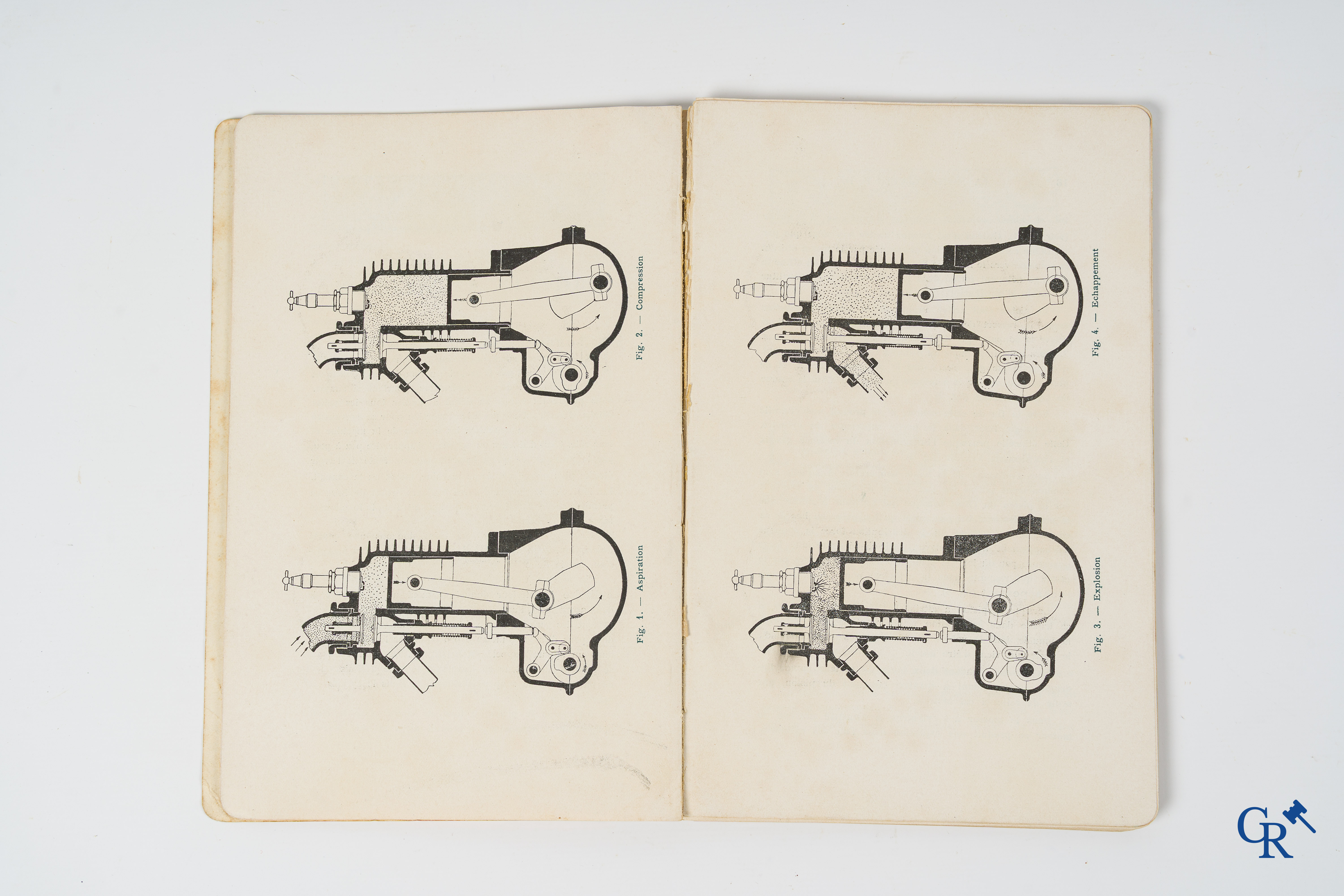FN. Fabrique Nationale, Herstal-Liège. Original maintenance book for the 4 cylinder motorcycle F.N., model 1907.