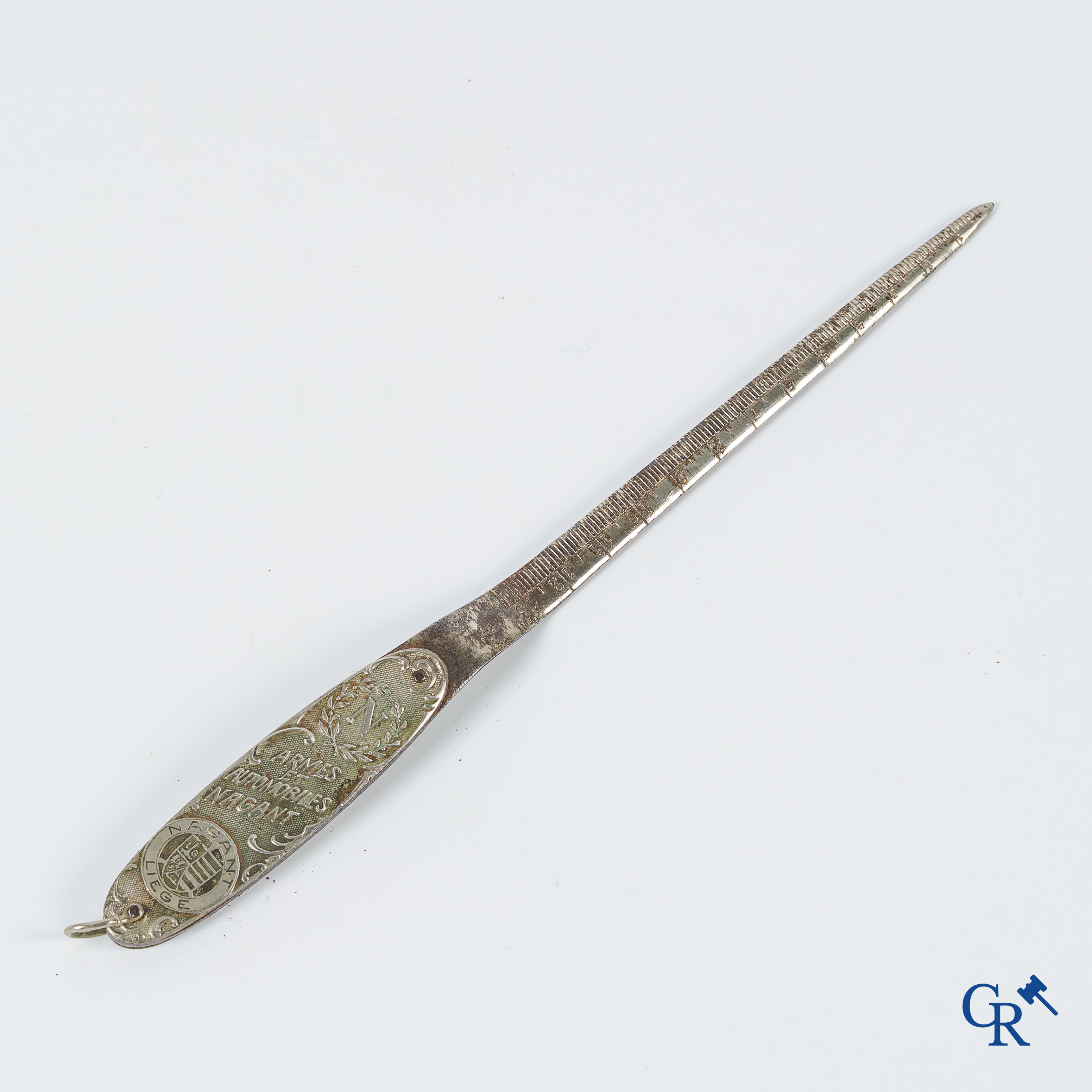 Automobilia. Automobiles et Armes Nagant-Liège. Publicity letter opener. Early 1920's.