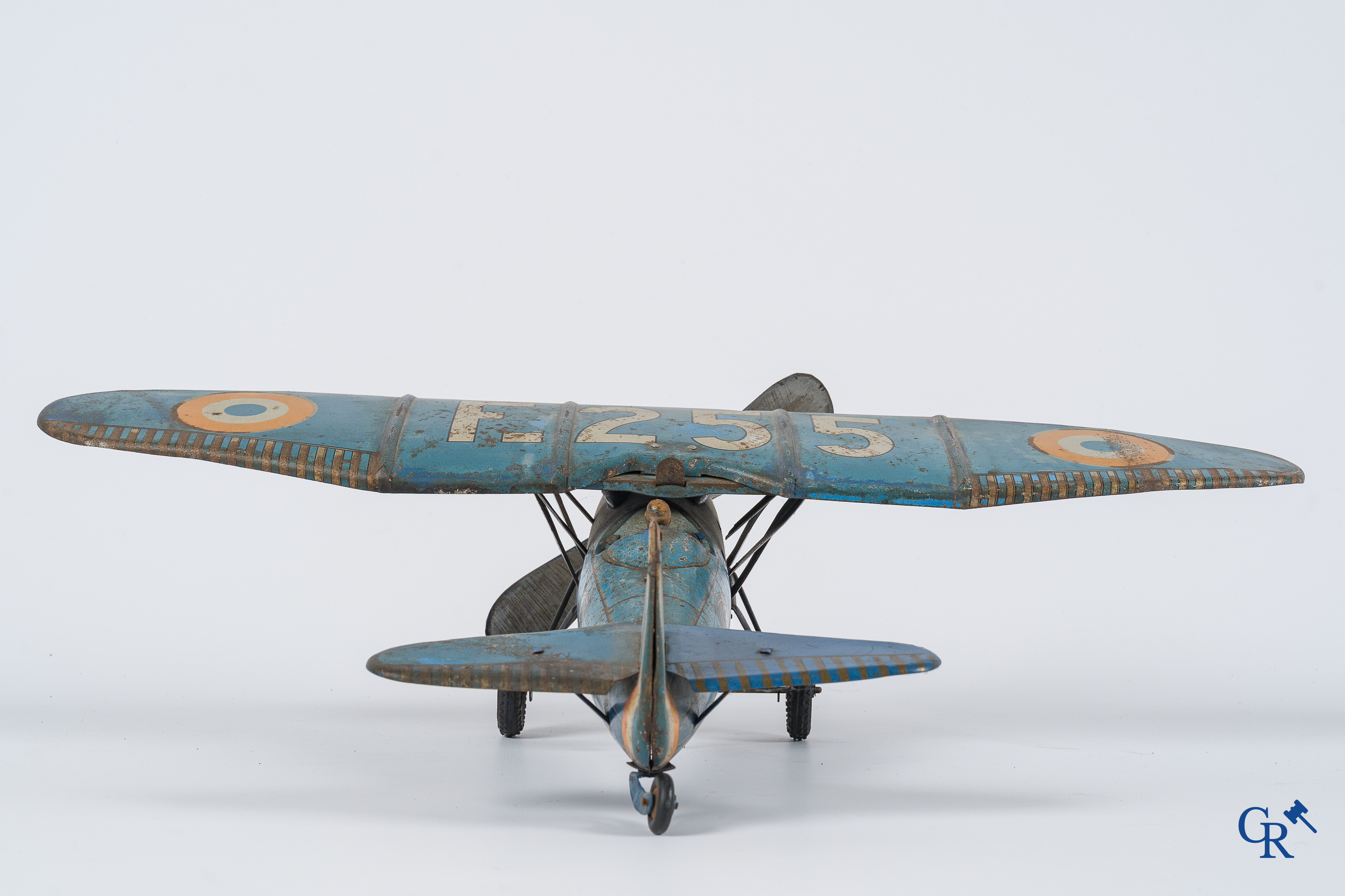 Old toys. Jep, Jouet de Paris. Airplane Dewoitine, rare blue version F.255 D.27. (1933-1941)