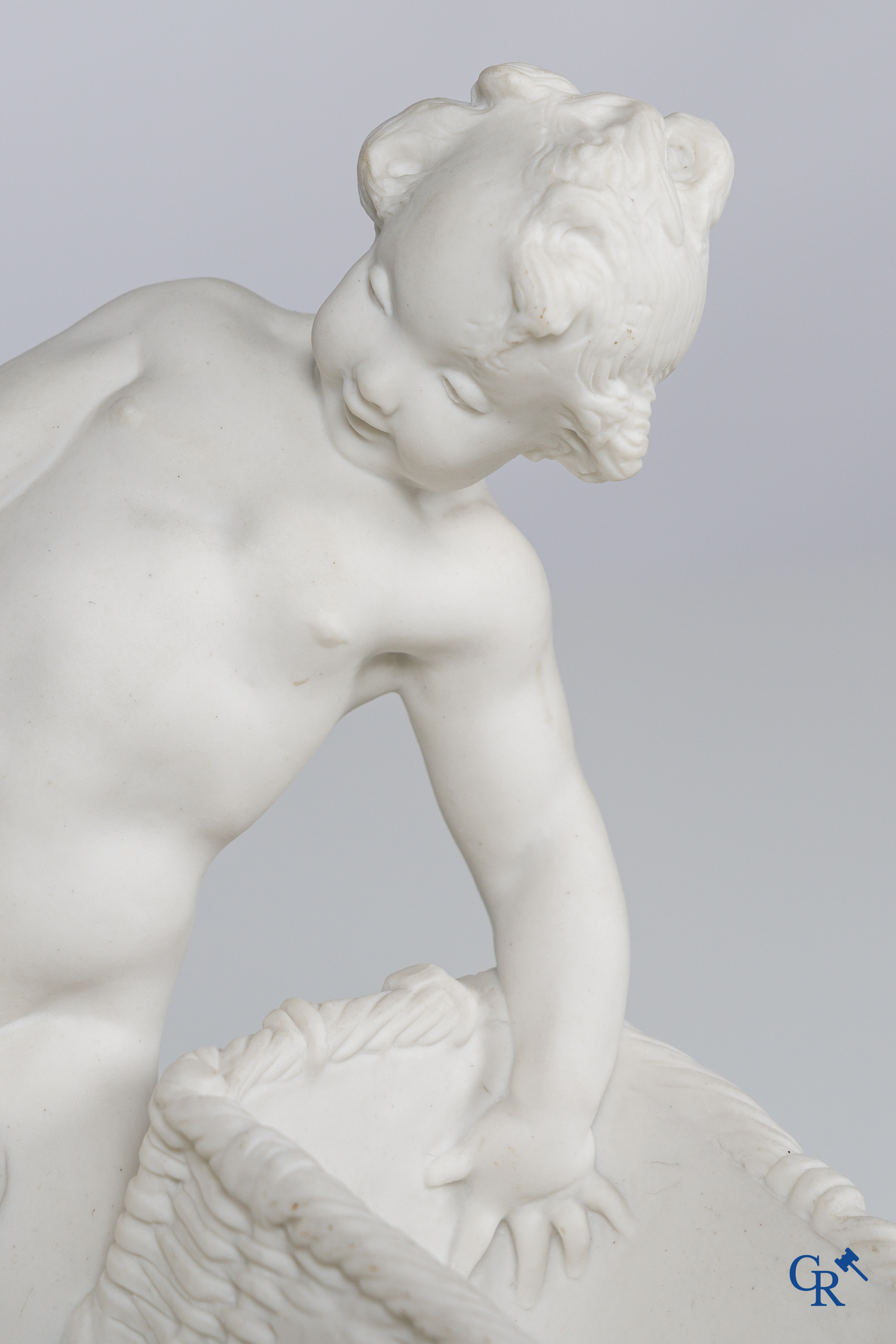 Jules Cheret (1836-1932) & Manufacture de Sèvres. Uitzonderlijk 3-delige Milieu de table, "Farandole d'amours".