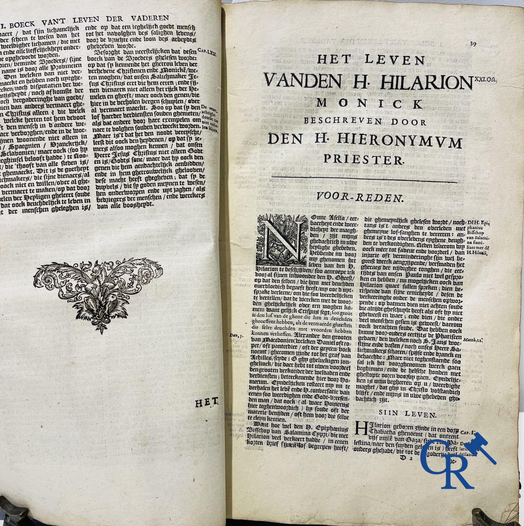 Early Printed Books: Rosweydus, Heribertus. Het Leven ende spreucken der Vaderen described by St. Jerome. 1643.