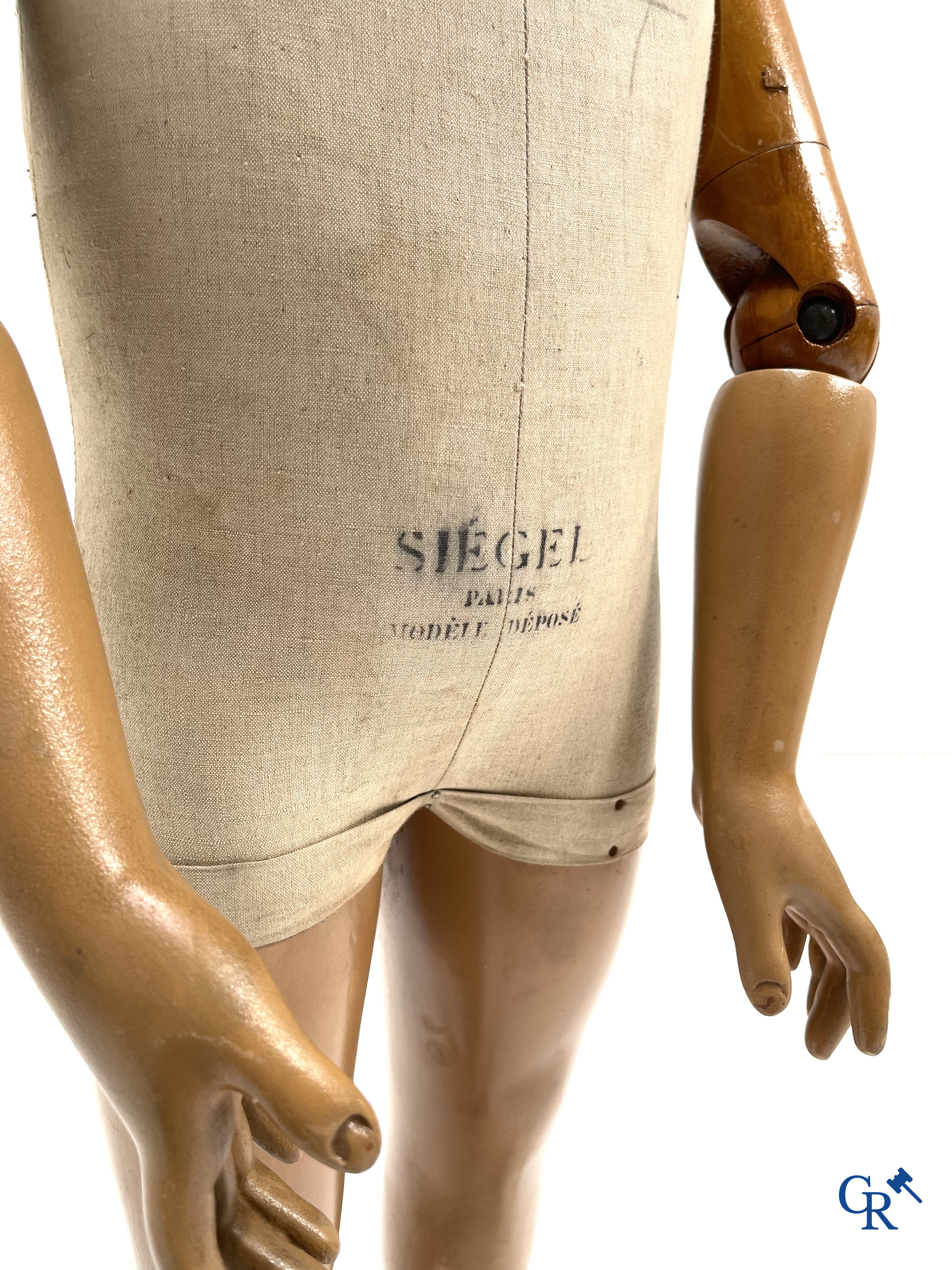 Siegel Paris, mannequin of a boy with plaster head. 1930's-1940's. Marked Siégel Paris.