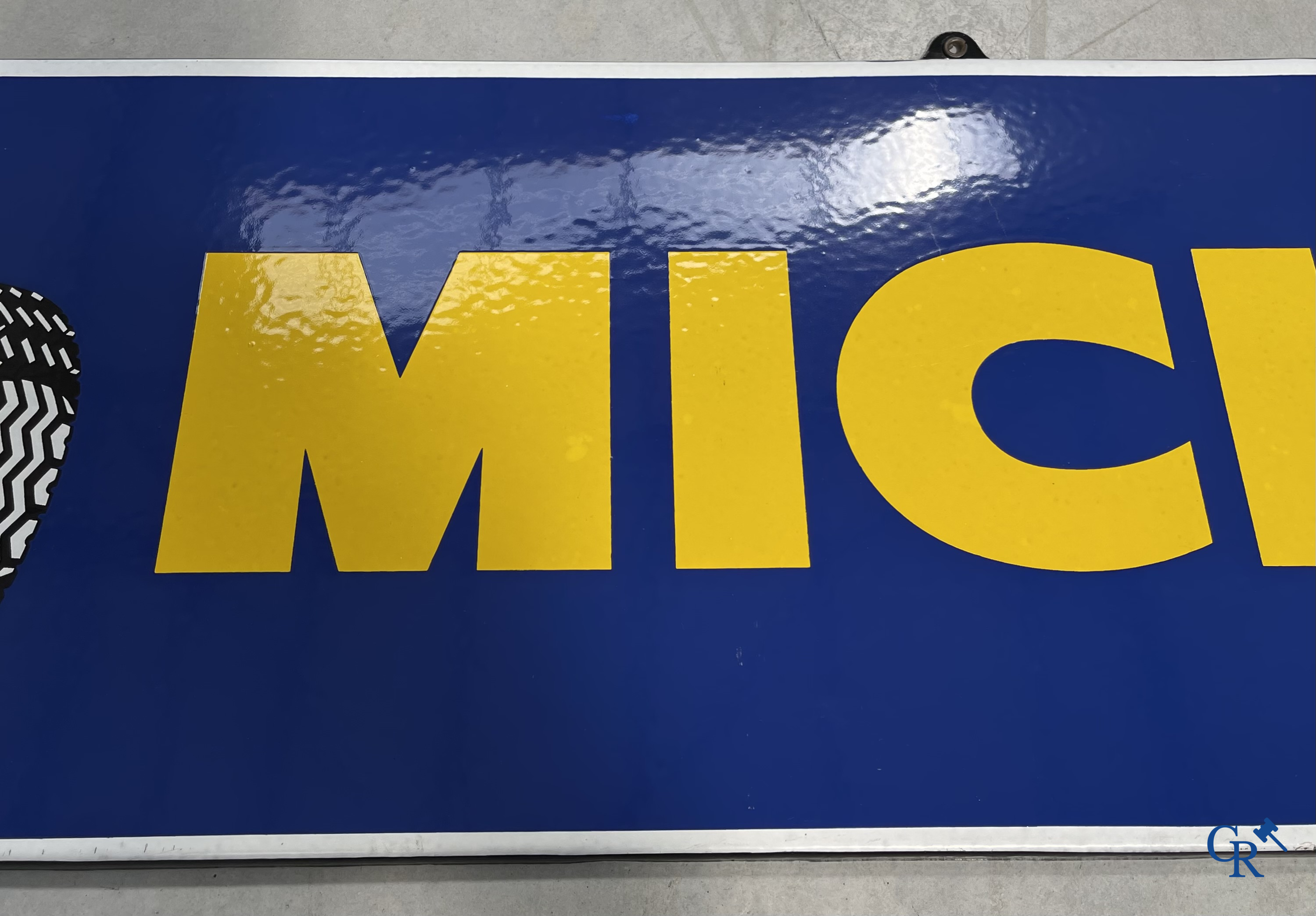 Michelin, enamel sign with Bibendum. 1960's. Email. Koekelberg. Mint condition.