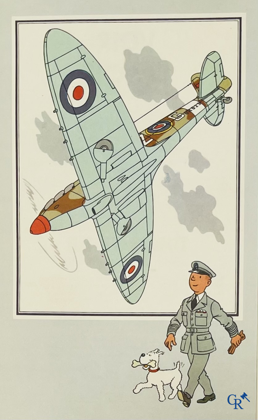 Hergé, L'Aviation Guerre 1939-1945. Collection Voir et Savoir. Copyright 1953. Lombard Brussels.