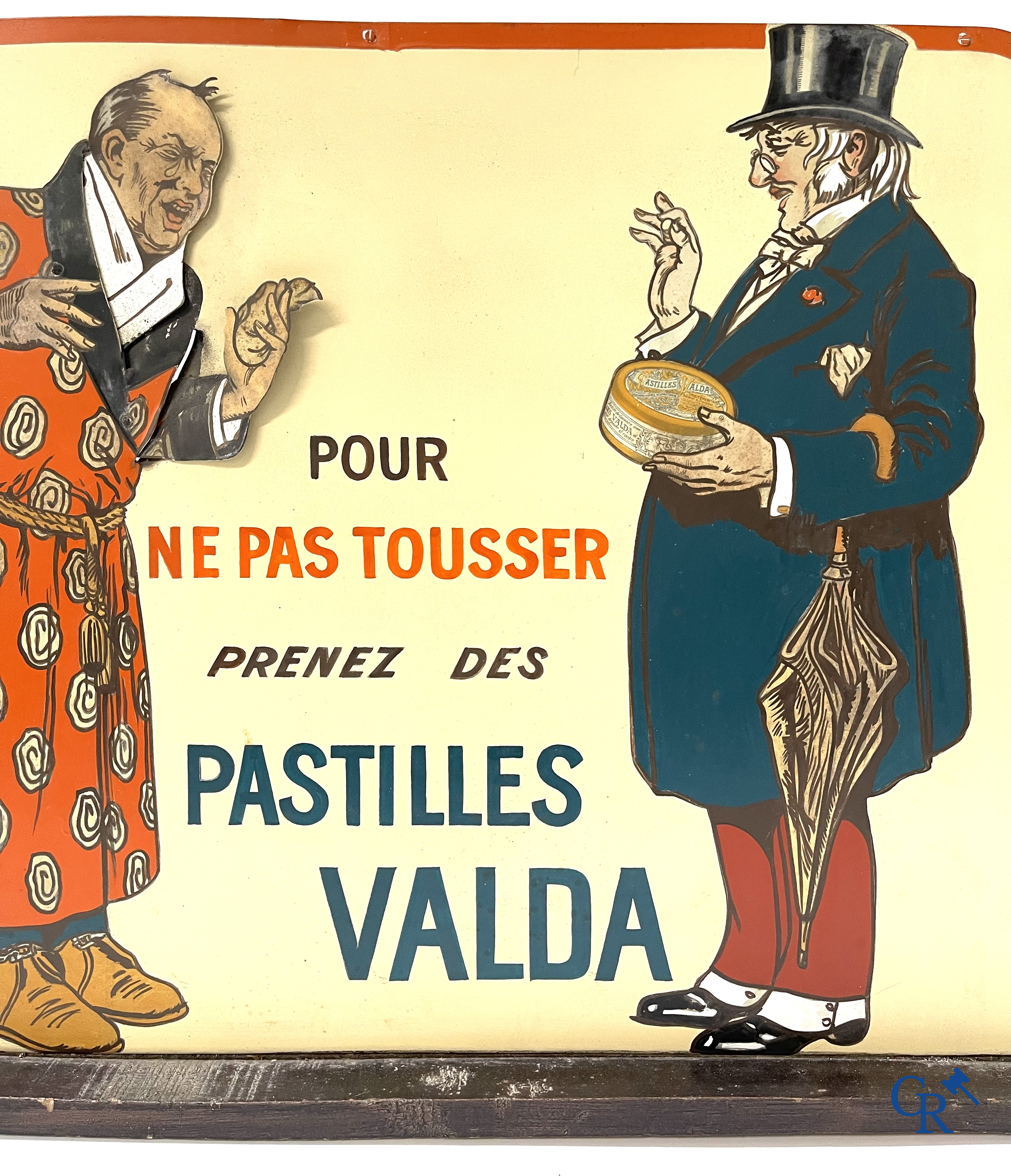 Pastilles Valda, Publiciteits automaat met voorstelling van dokter Valda naar een illustratie van Georges Grellet.