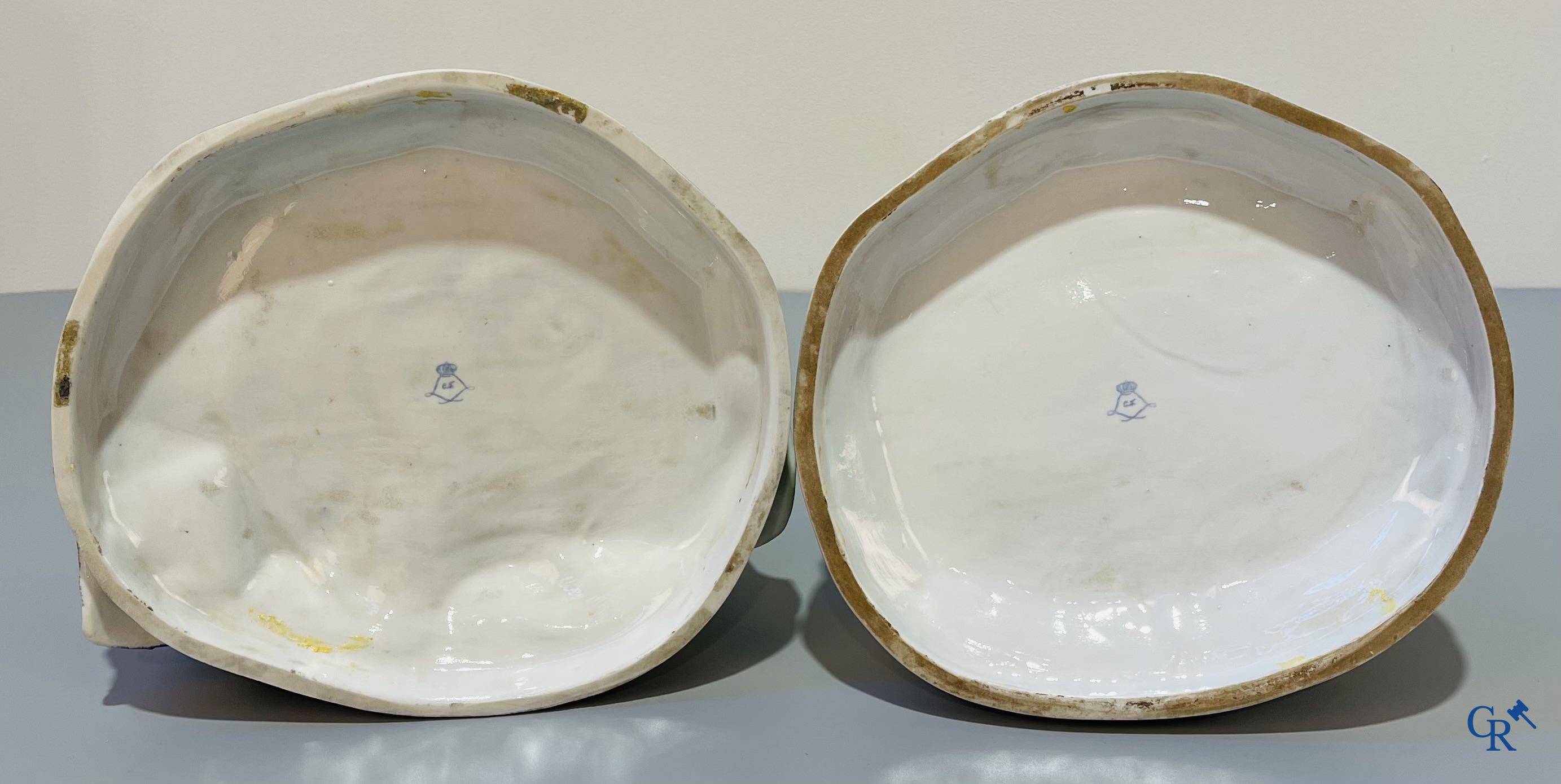 European porcelain, a pair of imposing groups in German porcelain, probably Carl Thieme, Dresden. circa 1900.