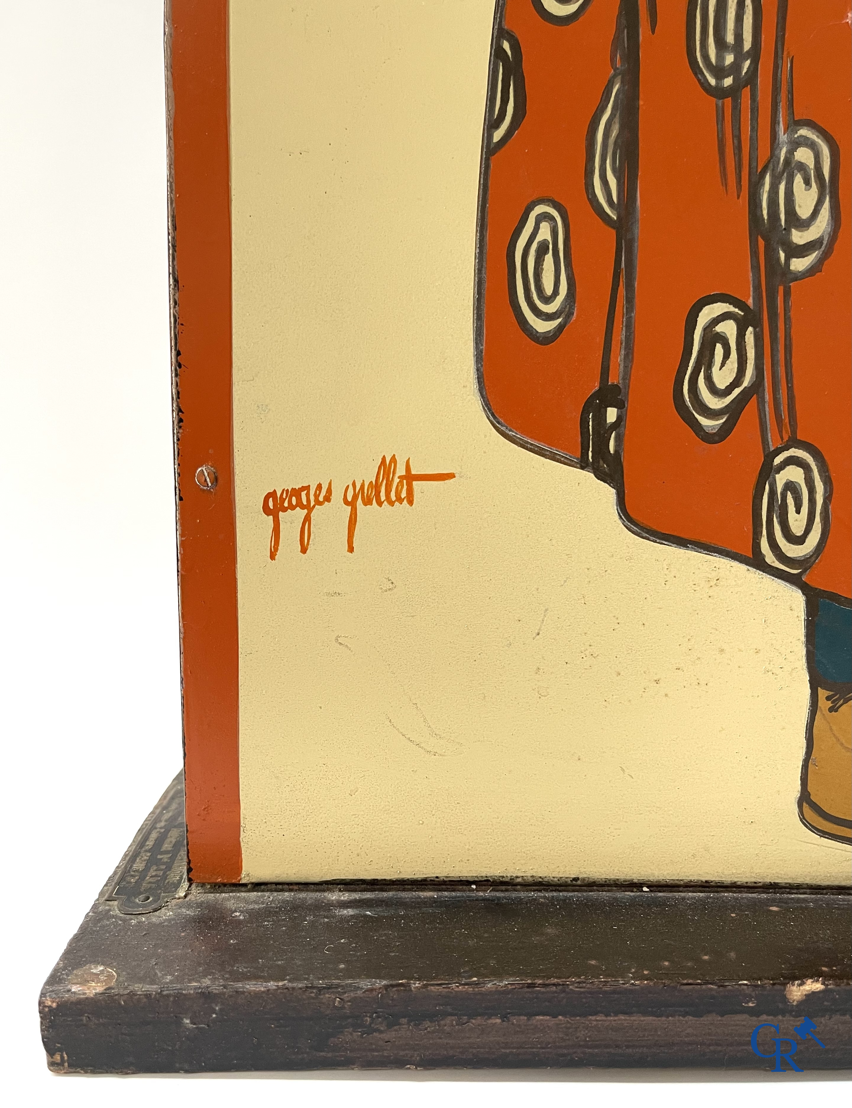 Pastilles Valda, Publiciteits automaat met voorstelling van dokter Valda naar een illustratie van Georges Grellet.