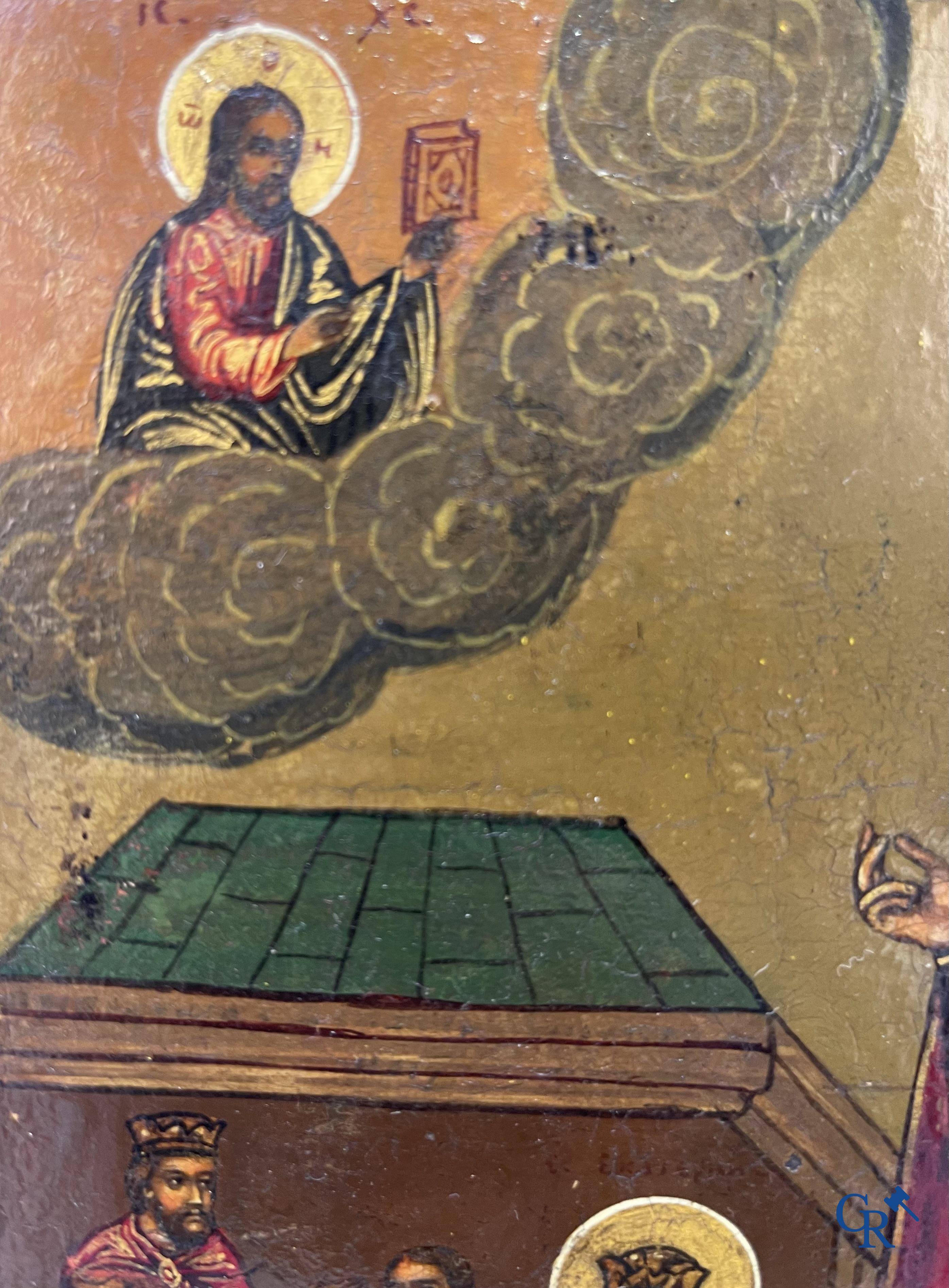 Icon with scenes from the life of Saint Catherine of Alexandria, early 19th century.