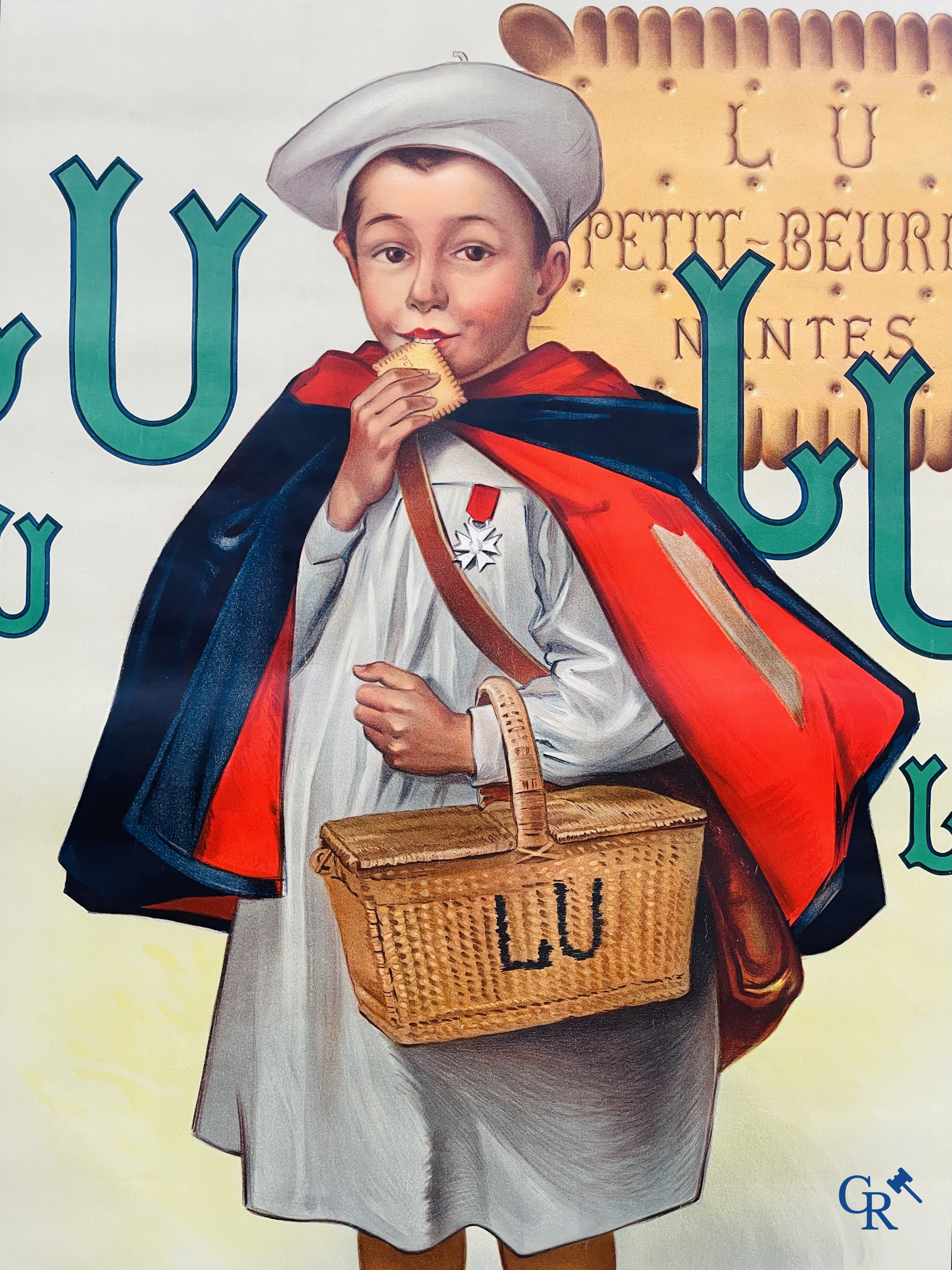 Firmin Bouisset (1859-1925) LU, biscuits Lefèvre-Utile. Lithographie publicitaire pour Petit-Beurre. Daude Frères-Paris.