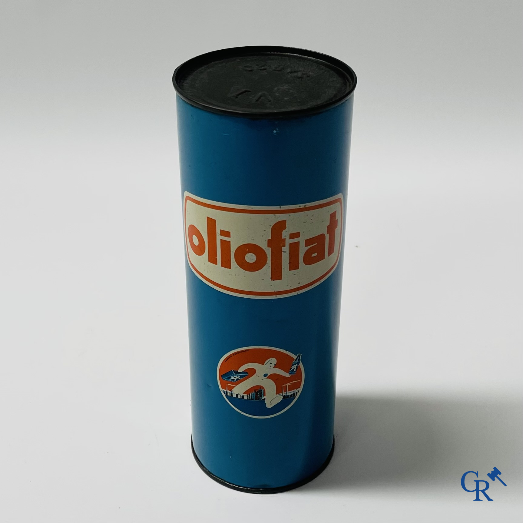 OlioFiat Turin. Oil can of the brand Fiat, department of lubricants for cars.