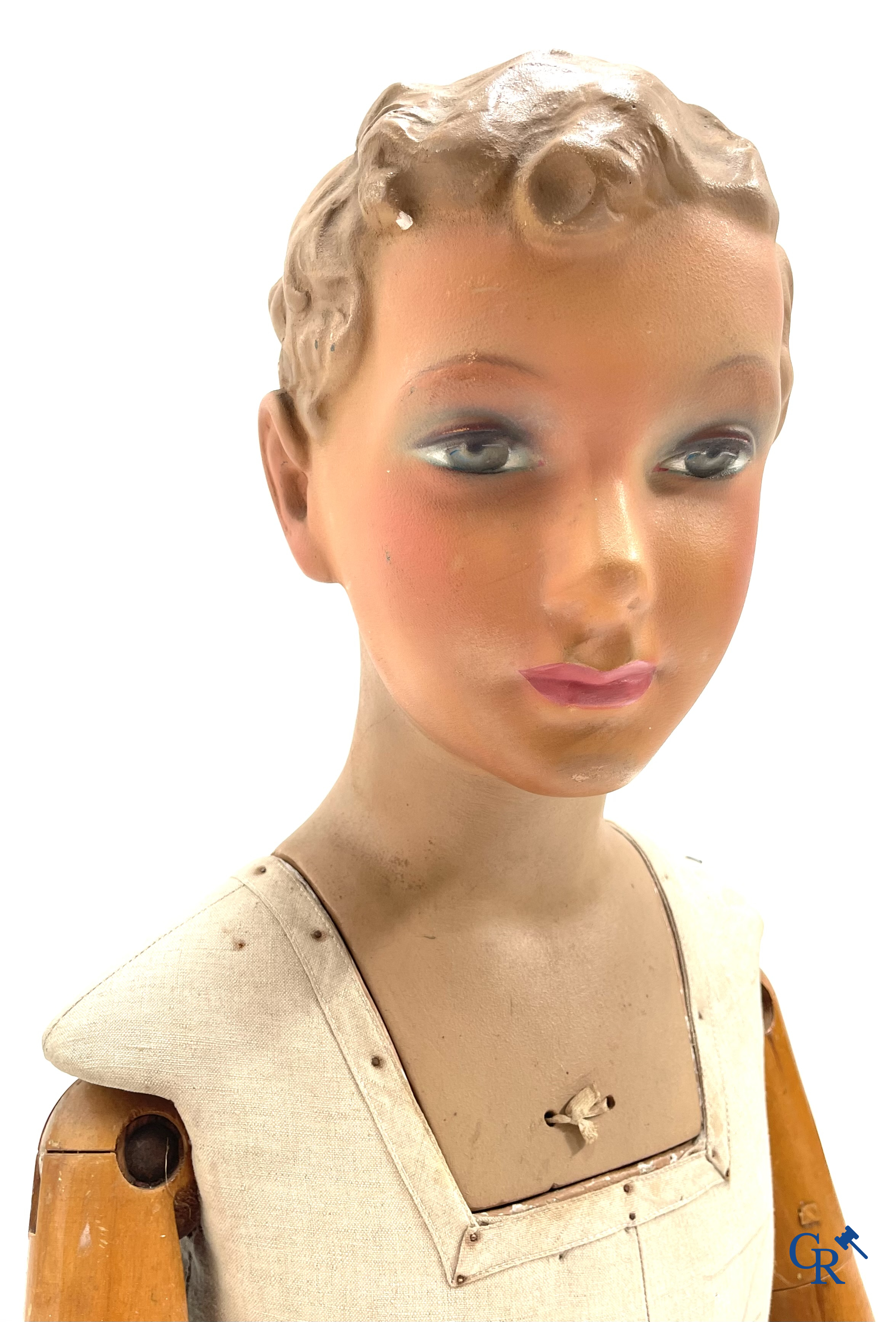 Siegel Paris, mannequin of a boy with plaster head. 1930's-1940's. Marked Siégel Paris.