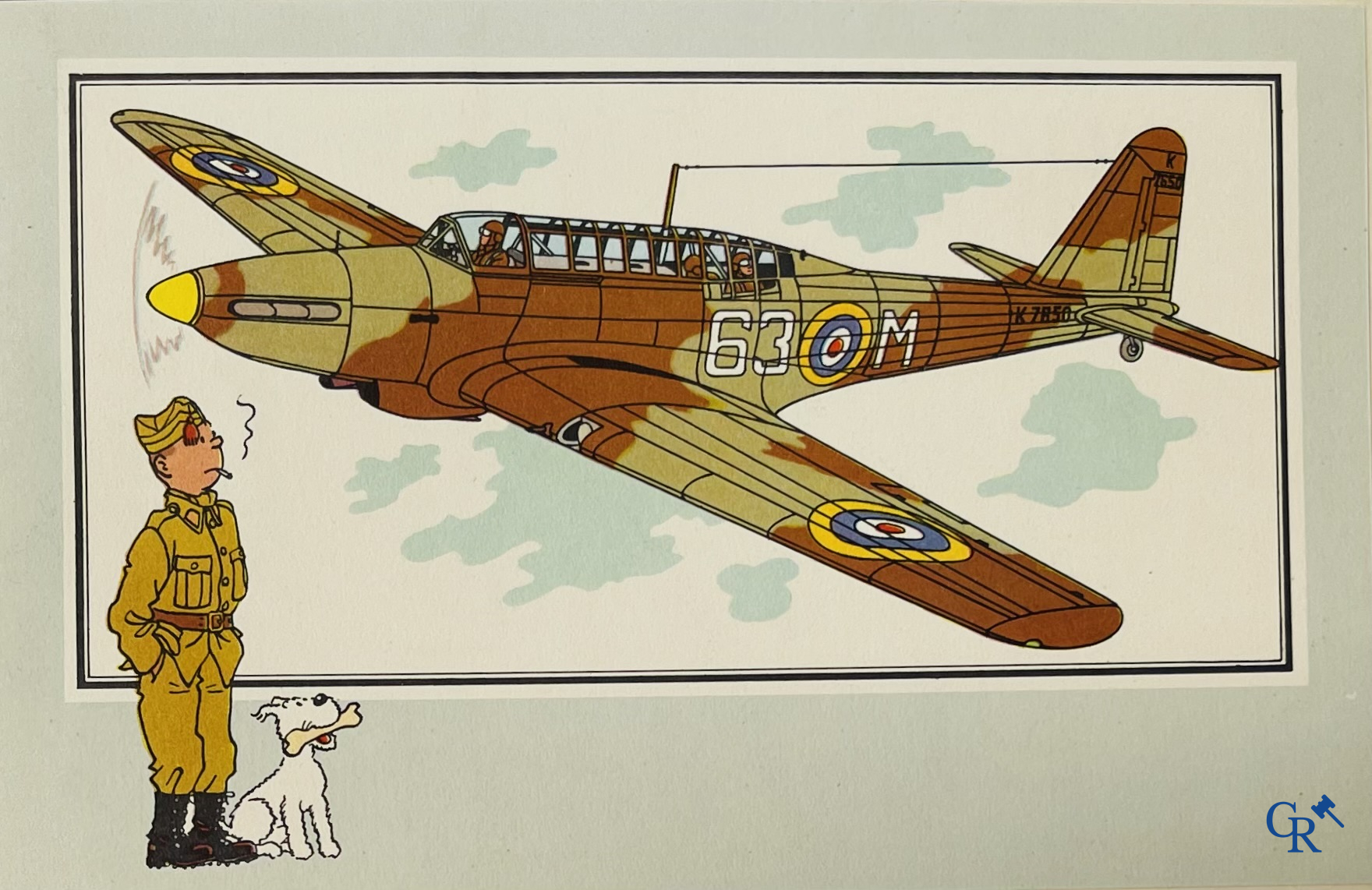 Hergé, L'Aviation Guerre 1939-1945. Collection Voir et Savoir. Copyright 1953. Lombard Brussels.