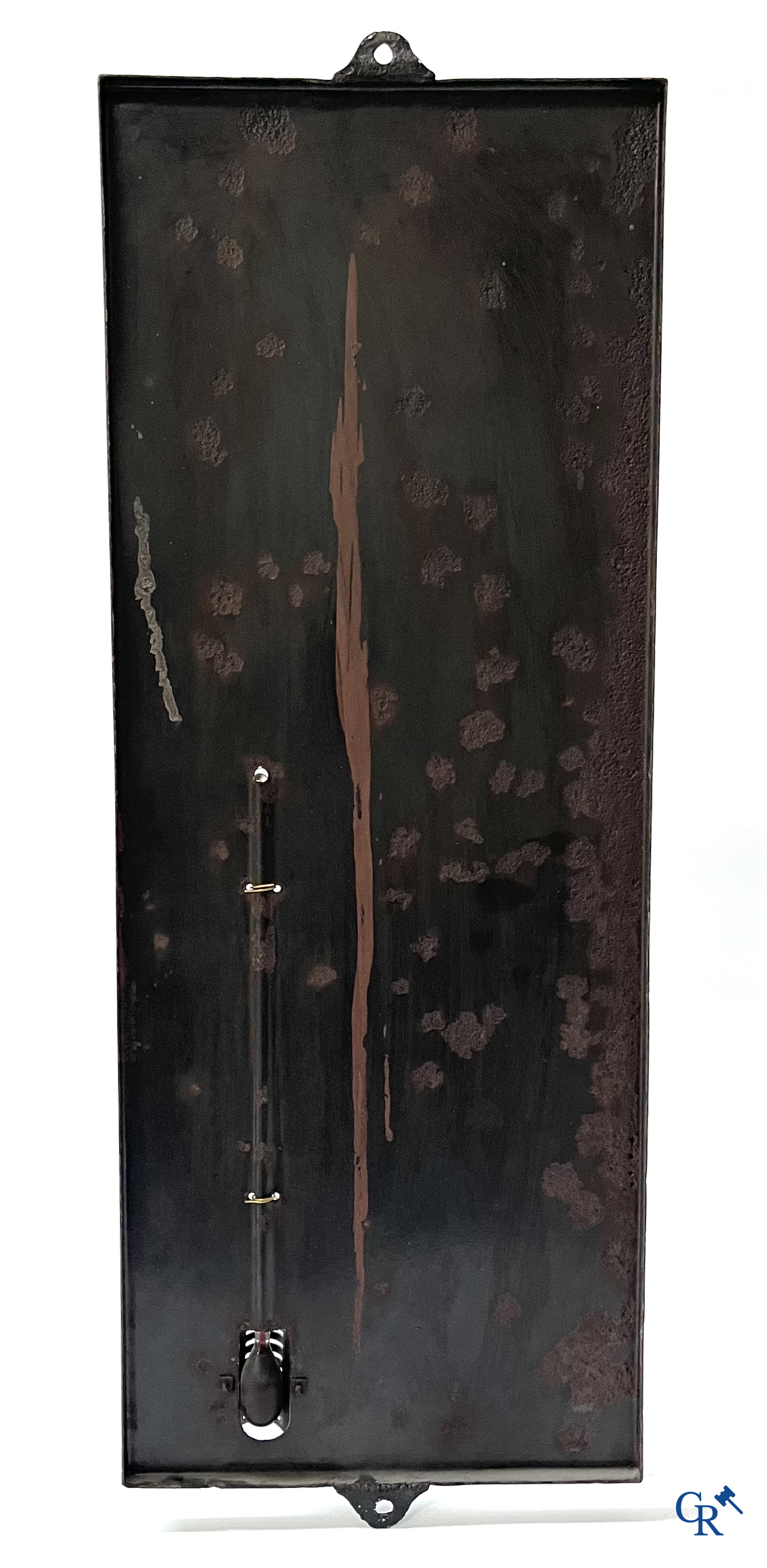 Soennecken "The Perfection" Enamel advertising thermometer for ballpoint pens and fountain pens. Emaillerie Belge. 1950's.