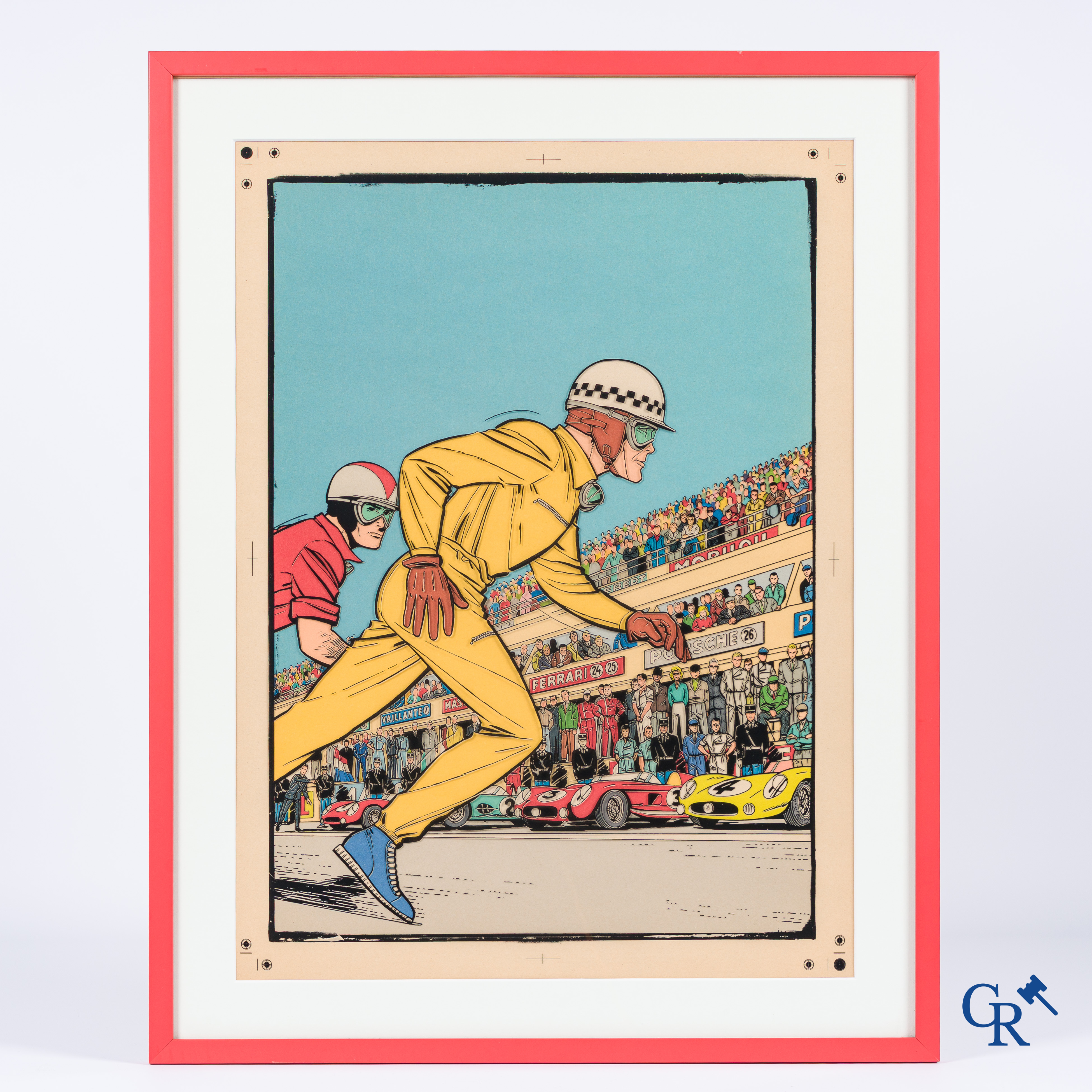 Jean Graton (d'àprès) Michel Vaillant, cover of the album "Le Grand Défi". Three-dimensional printing process element.