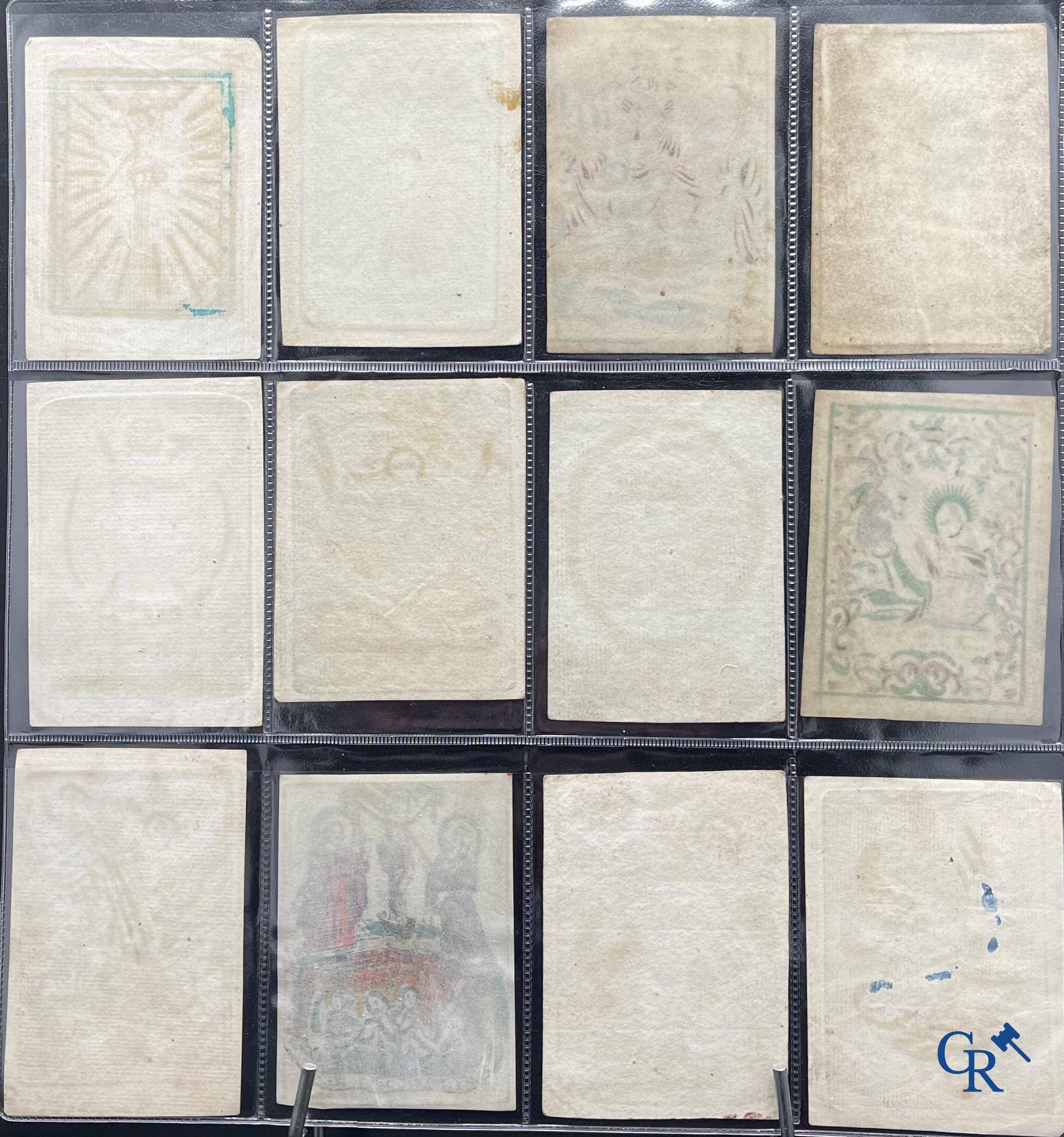 Religious objects: Important collection of pious images and devotion prints, Flanders, 17th-18th-19th centuries.